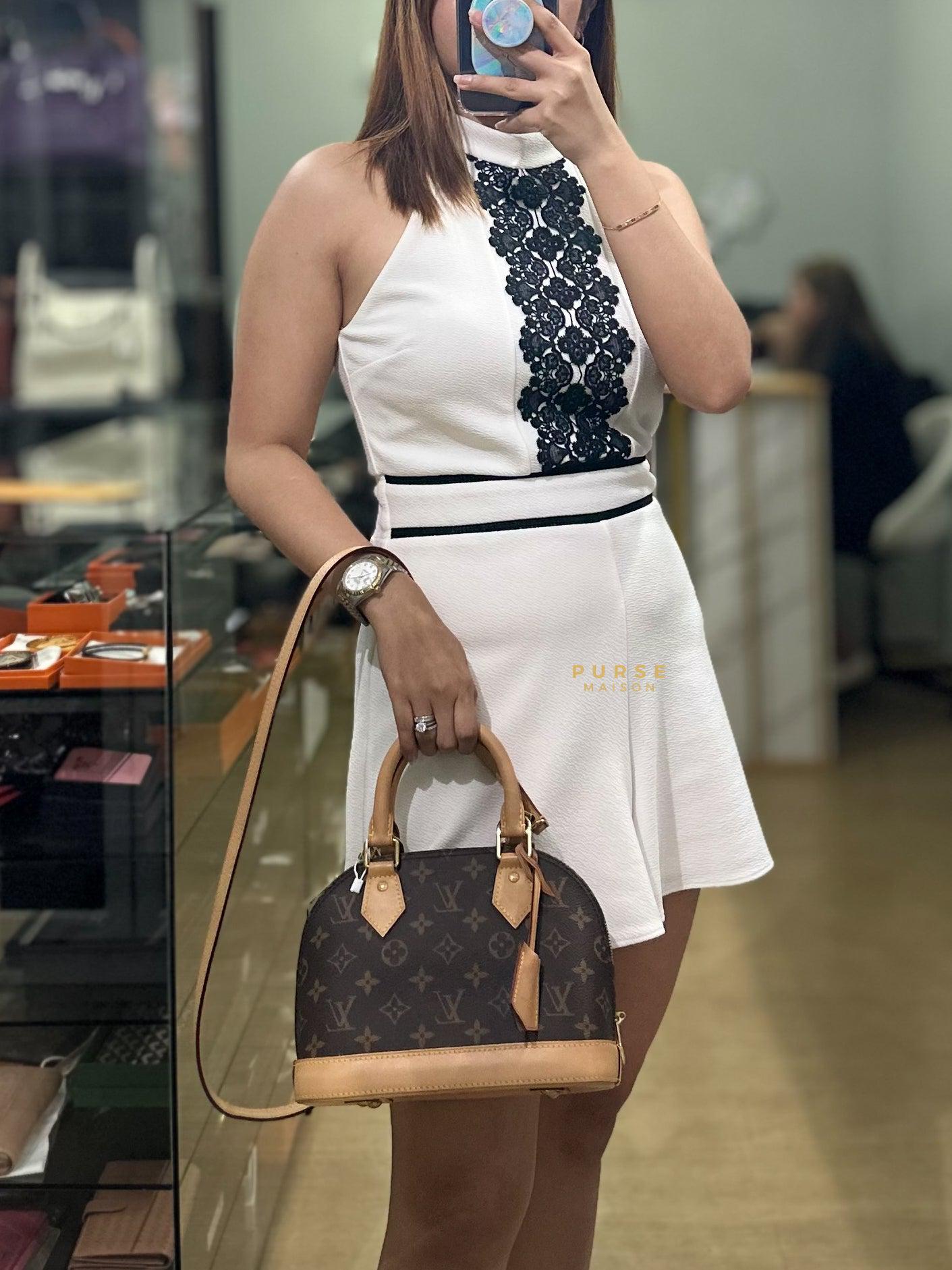 Alma BB in Monogram Canvas & Gold Hardware (Microchip) | Purse Maison Luxury Bags Shop