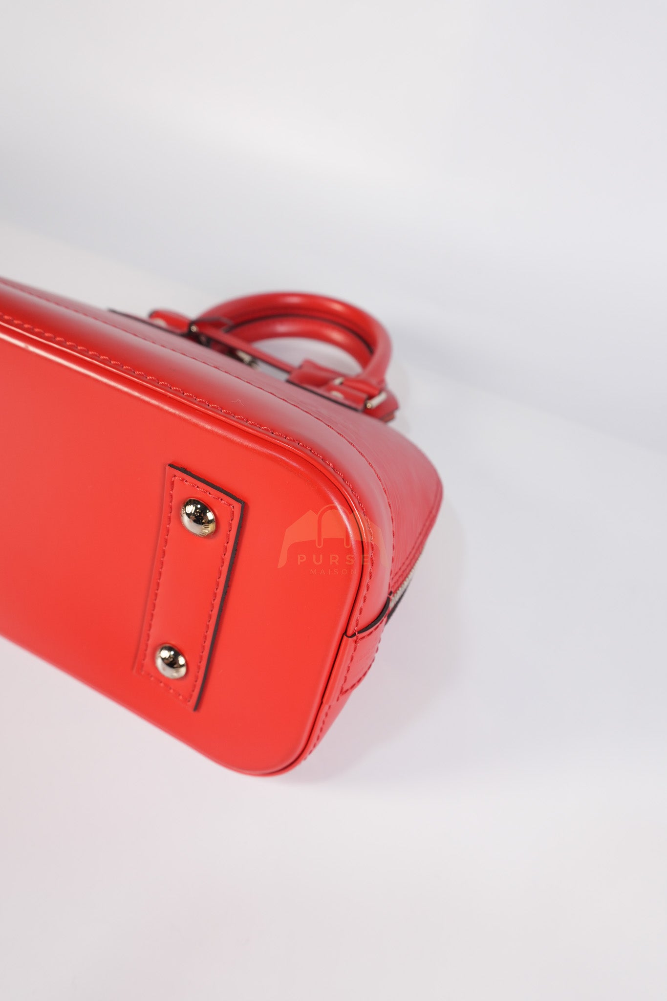 Alma BB in Red Epi Leather & Silver Hardware (Date Code: SN3136) | Purse Maison Luxury Bags Shop