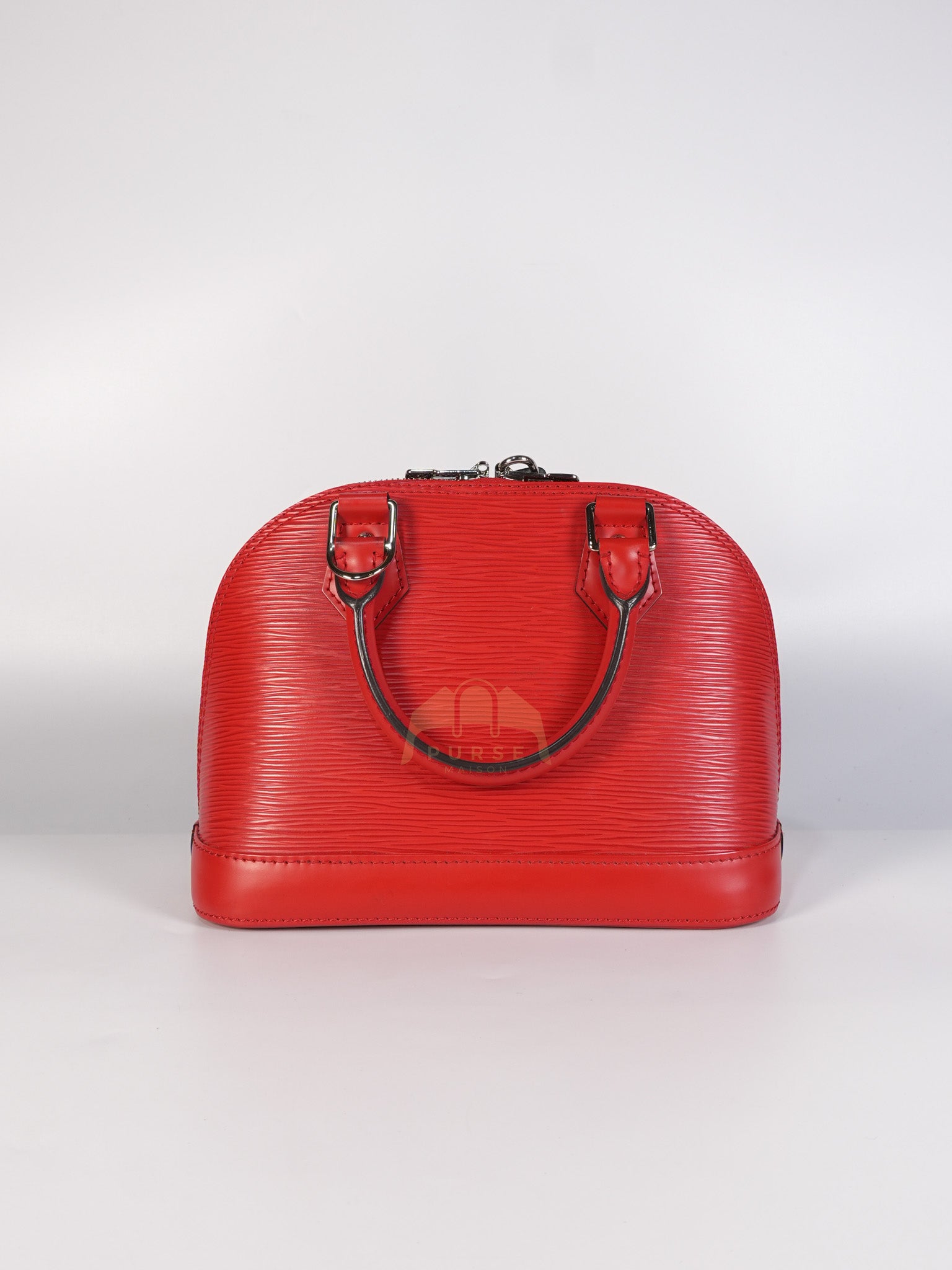 Alma BB in Red Epi Leather & Silver Hardware (Date Code: SN3136) | Purse Maison Luxury Bags Shop