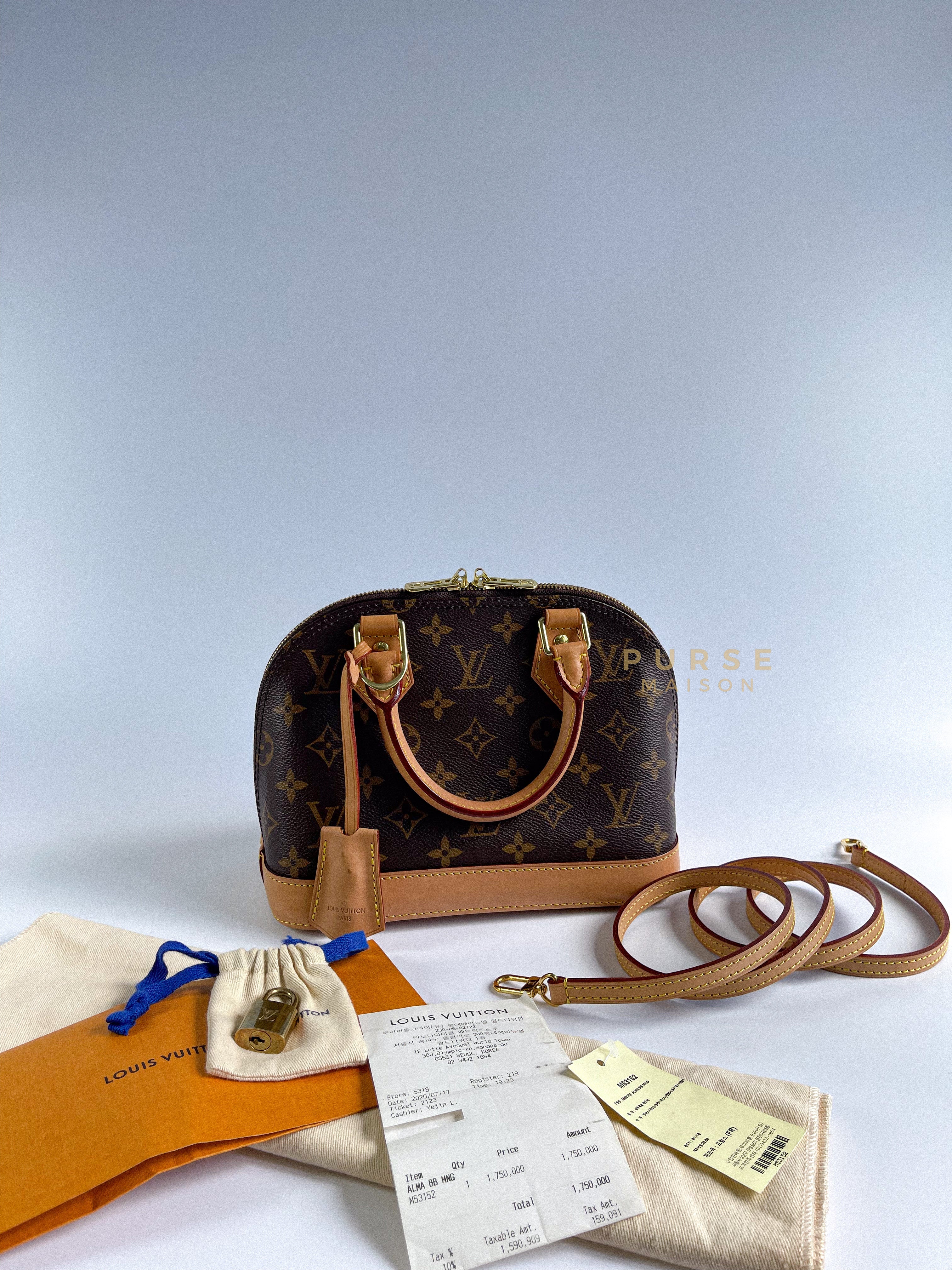Alma BB Monogram Canvas (Date Code: SN2270) | Purse Maison Luxury Bags Shop