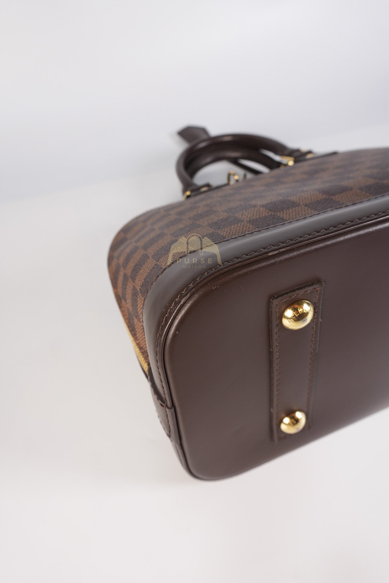 Alma PM in Damier Ebene Canvas (No Strap) (Microchip) | Purse Maison Luxury Bags Shop