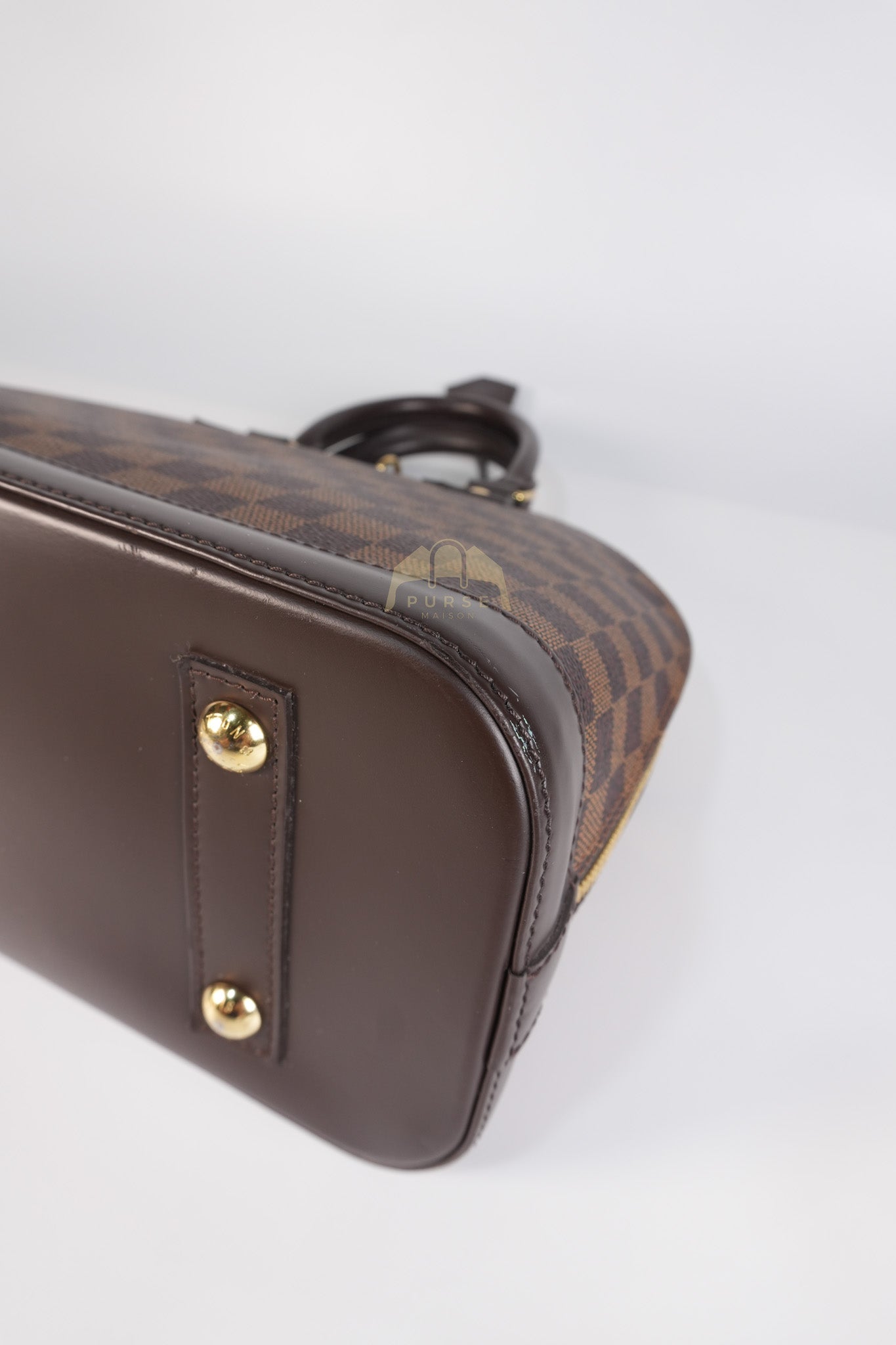 Alma PM in Damier Ebene Canvas (No Strap) (Microchip) | Purse Maison Luxury Bags Shop