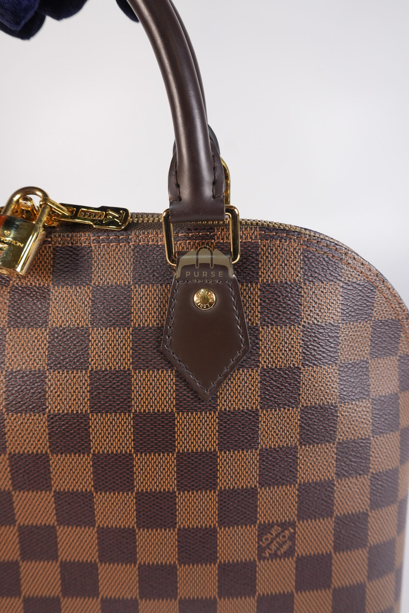 Alma PM in Damier Ebene Canvas (No Strap) (Microchip) | Purse Maison Luxury Bags Shop