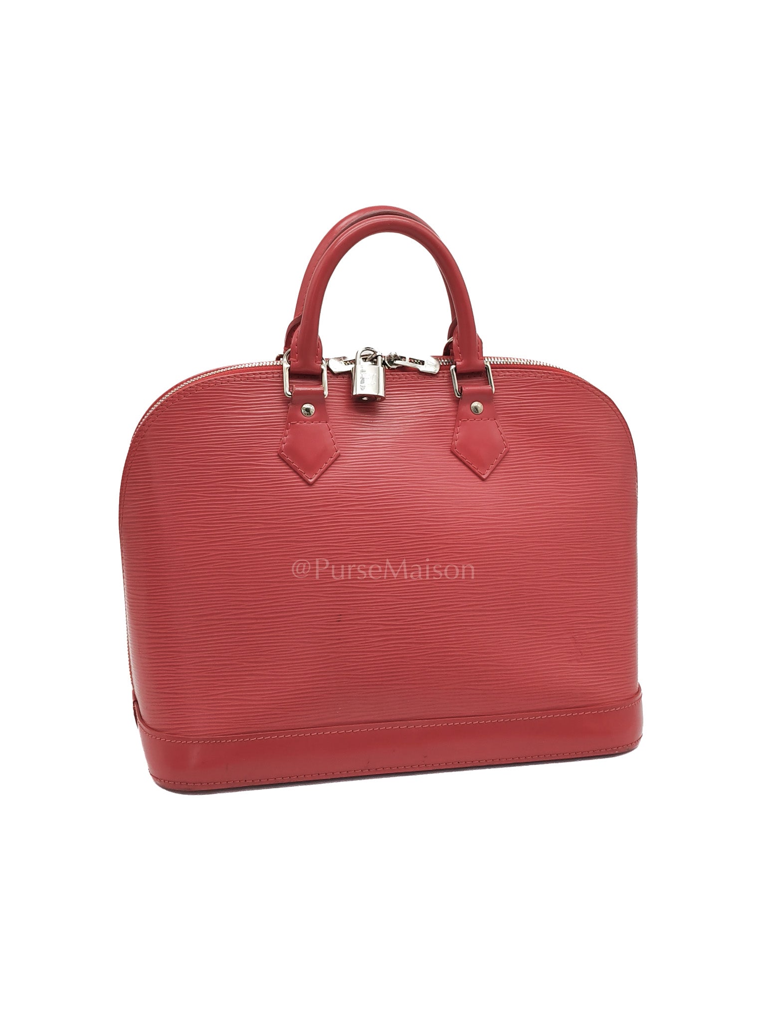 Alma PM in Red Epi Leather Handbag (Date Code: FL2068) | Purse Maison Luxury Bags Shop