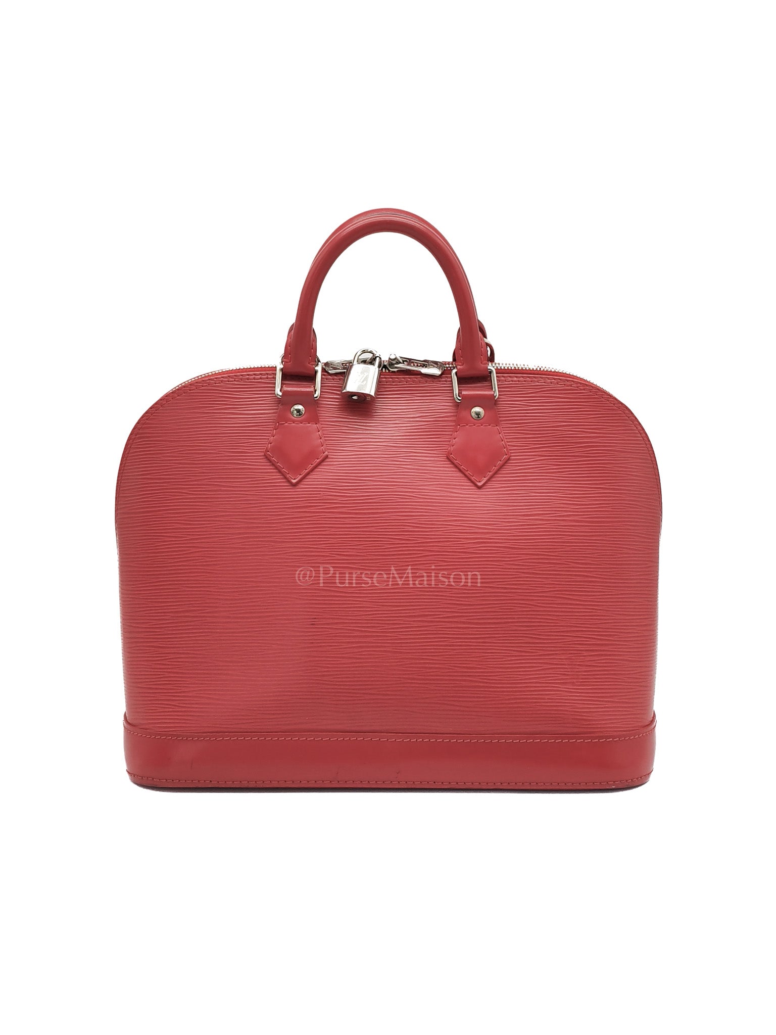 Alma PM in Red Epi Leather Handbag (Date Code: FL2068) | Purse Maison Luxury Bags Shop