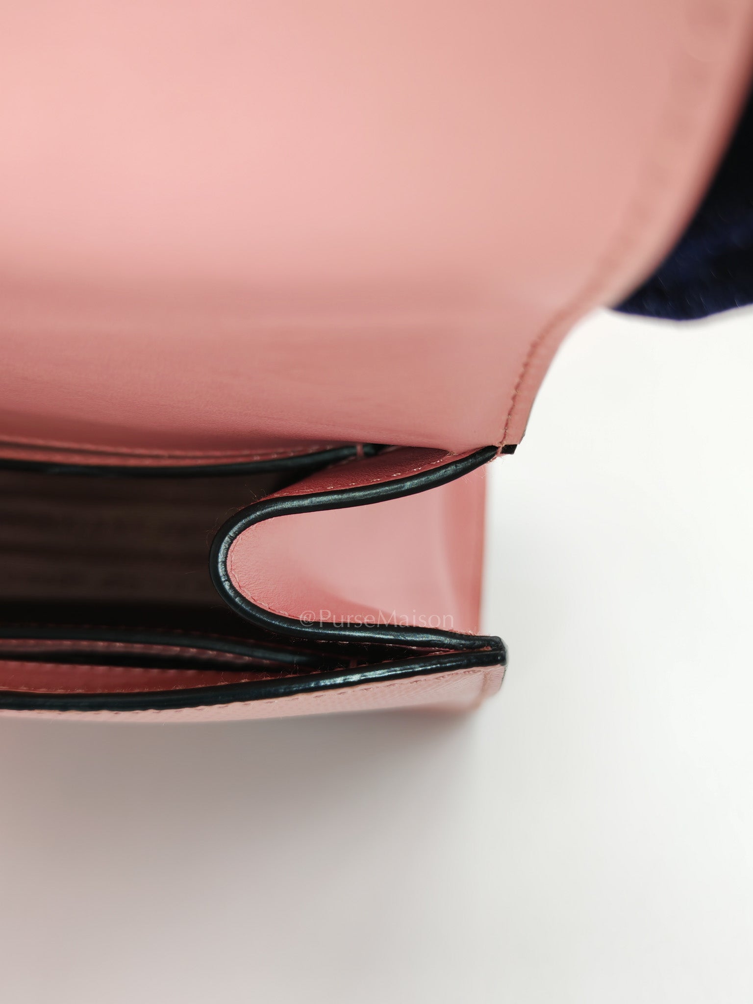 Prada Monochrome Envelope Flap Chain Shoulder Bag in Pink Cuir Calfskin Leather and Gold Hardware