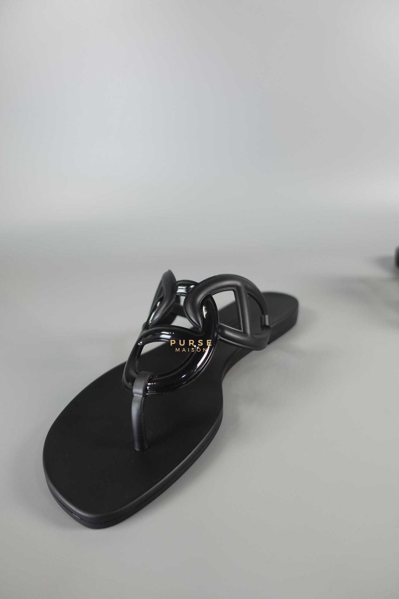 Aloha Flat Sandals Black Size 38 (24.5cm) | Purse Maison Luxury Bags Shop