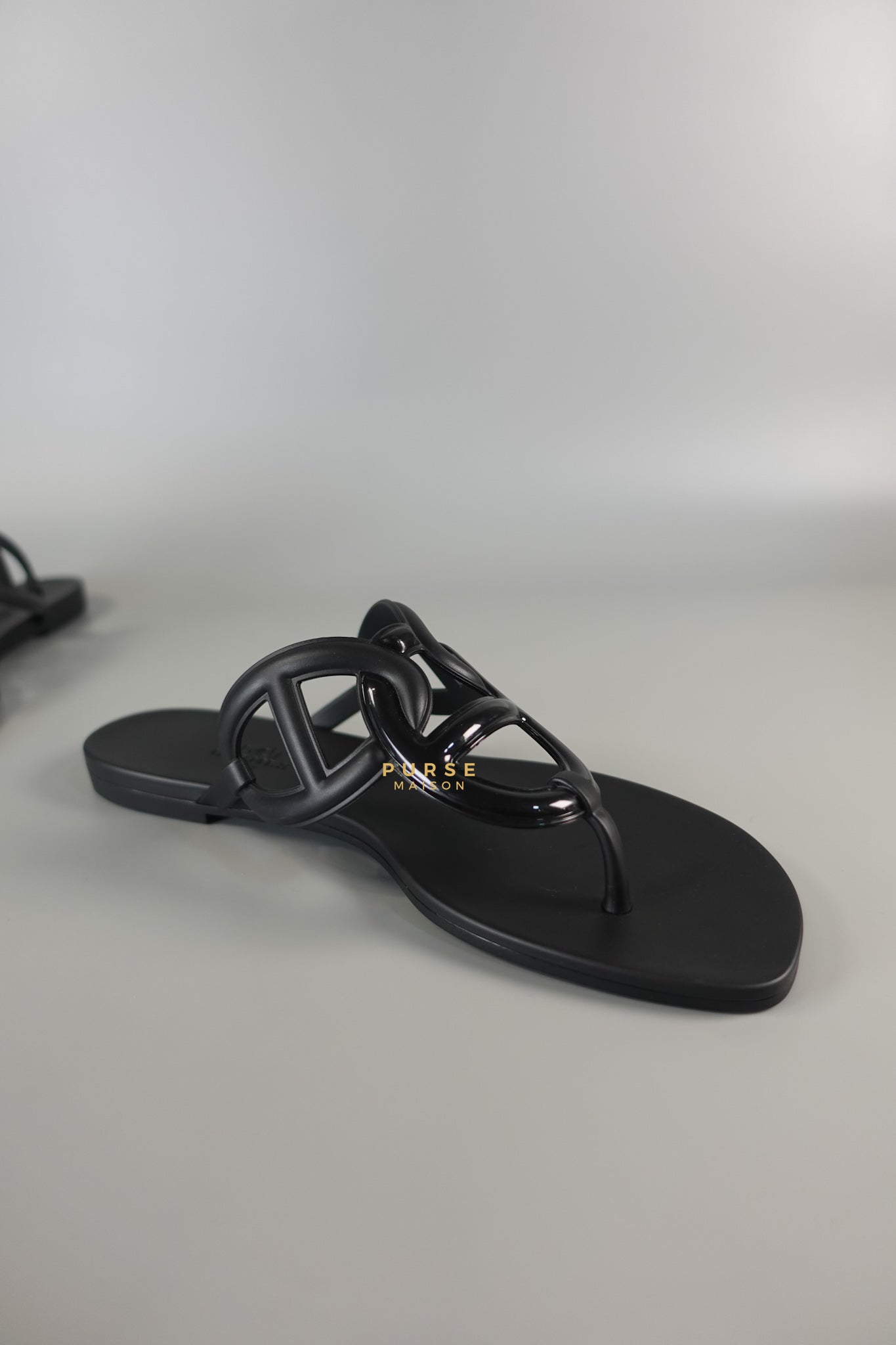 Aloha Flat Sandals Black Size 38 (24.5cm) | Purse Maison Luxury Bags Shop