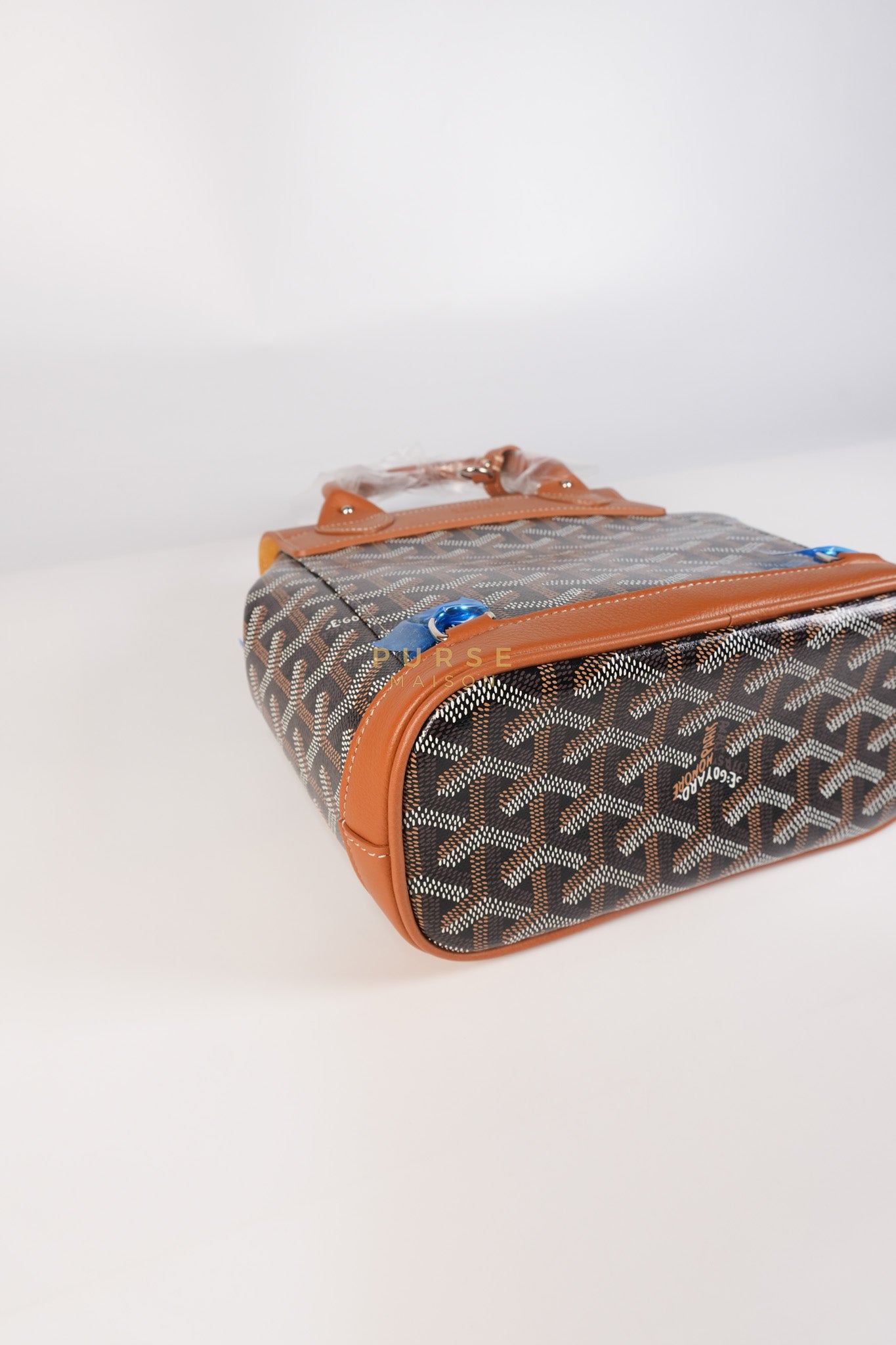 Alpin Mini Backpack in Tan Goyardine Canvas | Purse Maison Luxury Bags Shop
