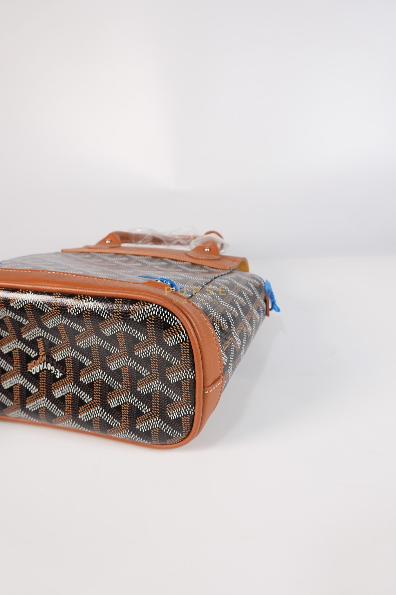 Alpin Mini Backpack in Tan Goyardine Canvas | Purse Maison Luxury Bags Shop