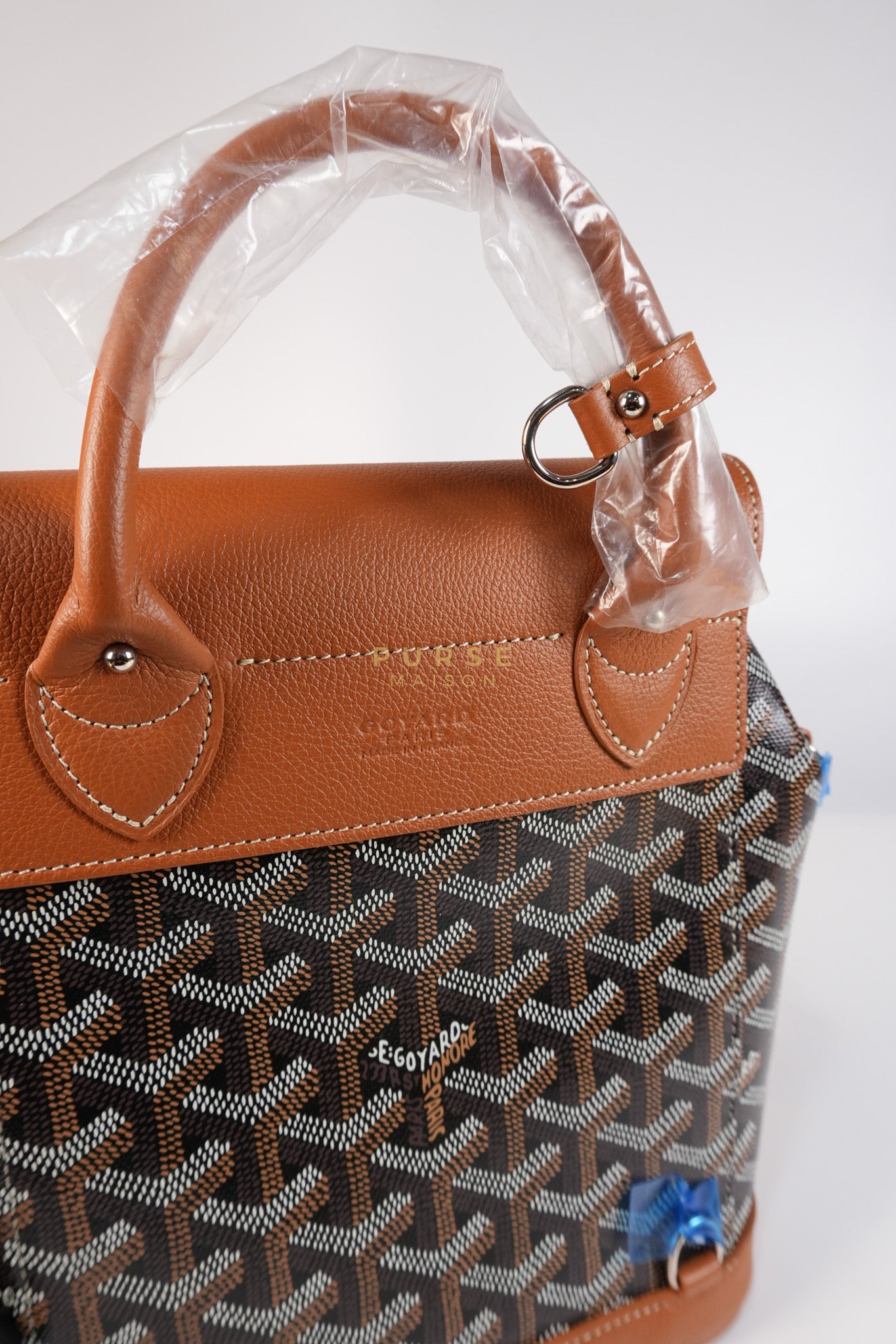 Alpin Mini Backpack in Tan Goyardine Canvas | Purse Maison Luxury Bags Shop
