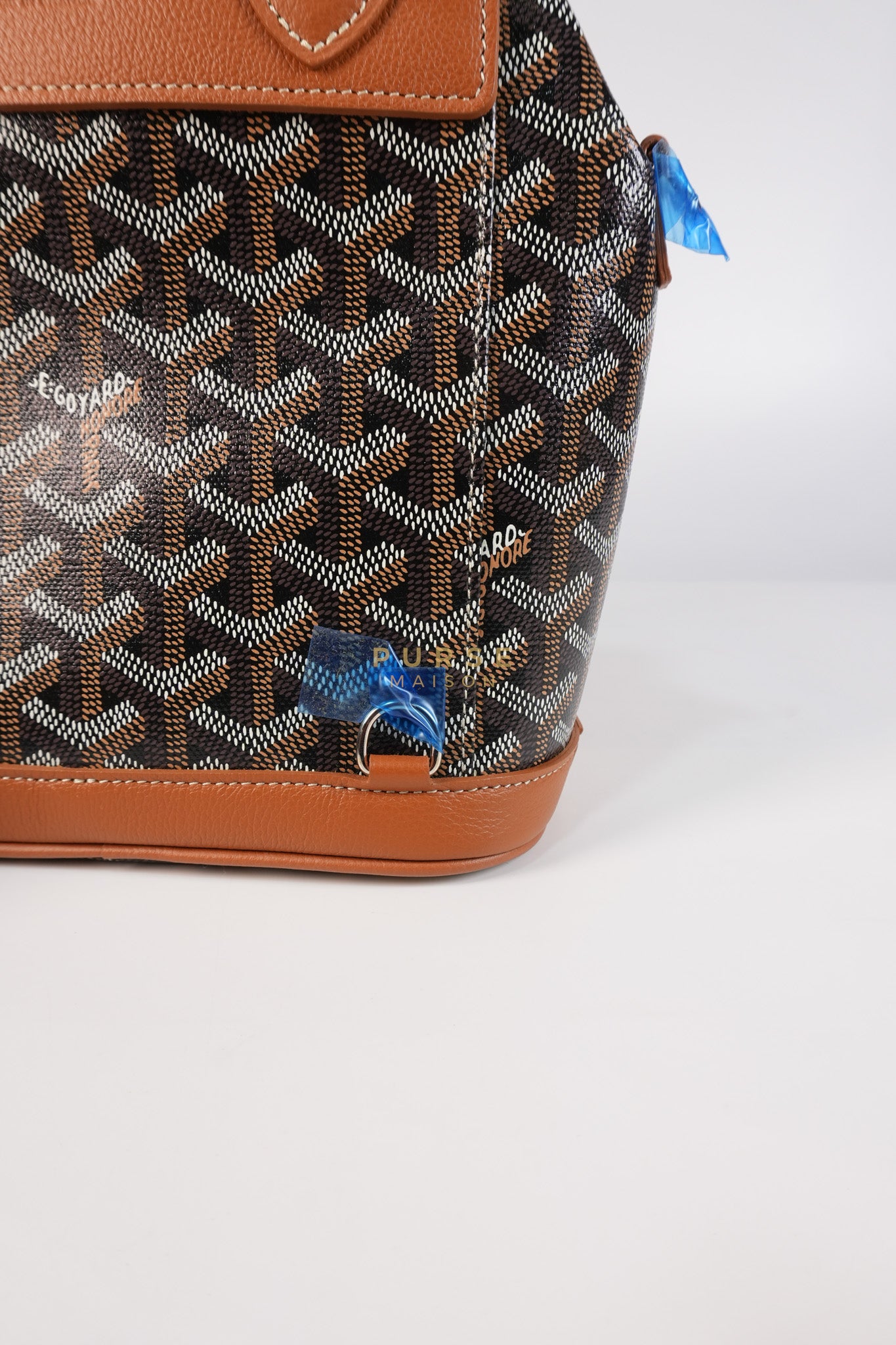 Alpin Mini Backpack in Tan Goyardine Canvas | Purse Maison Luxury Bags Shop