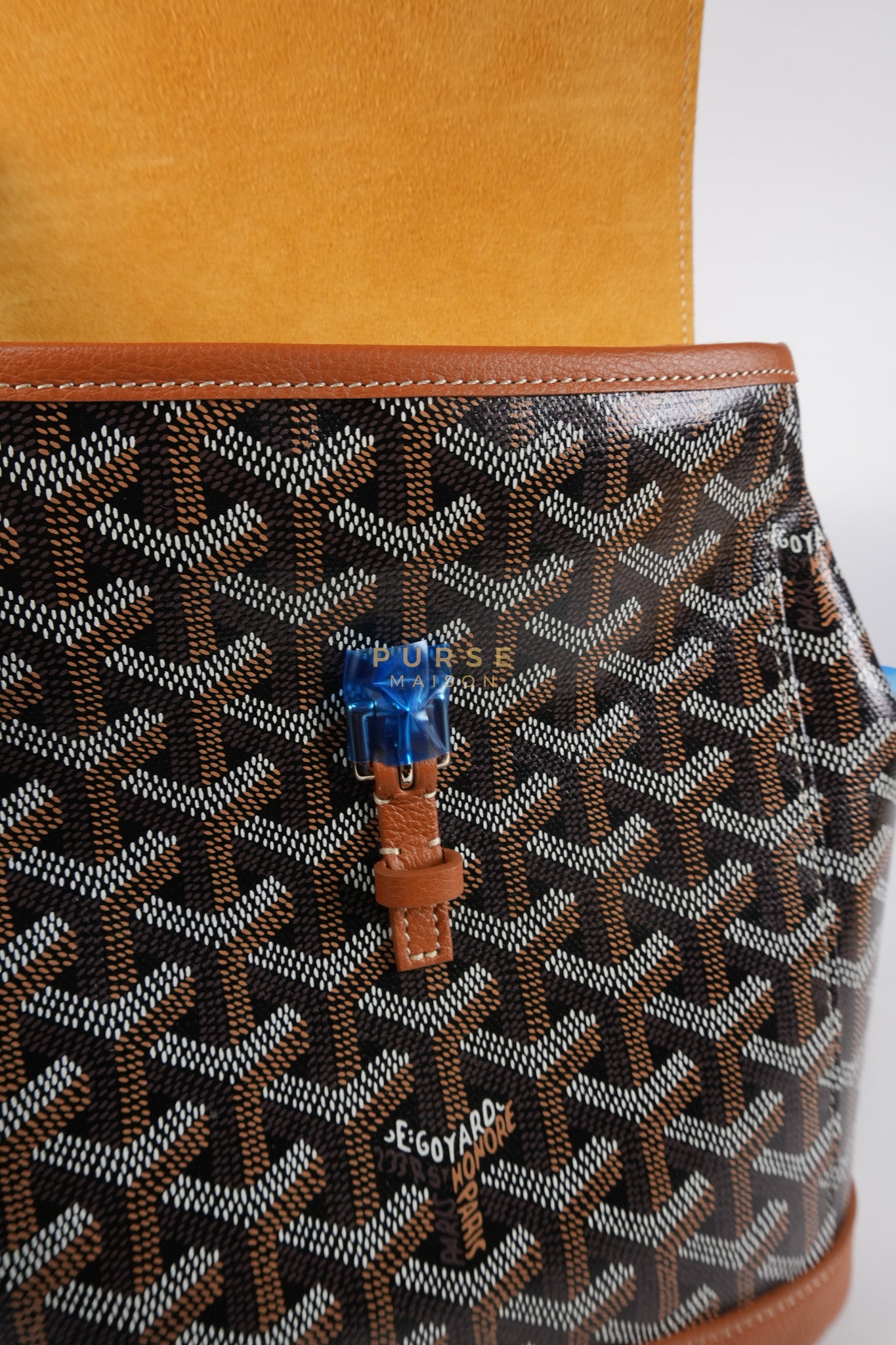 Alpin Mini Backpack in Tan Goyardine Canvas | Purse Maison Luxury Bags Shop