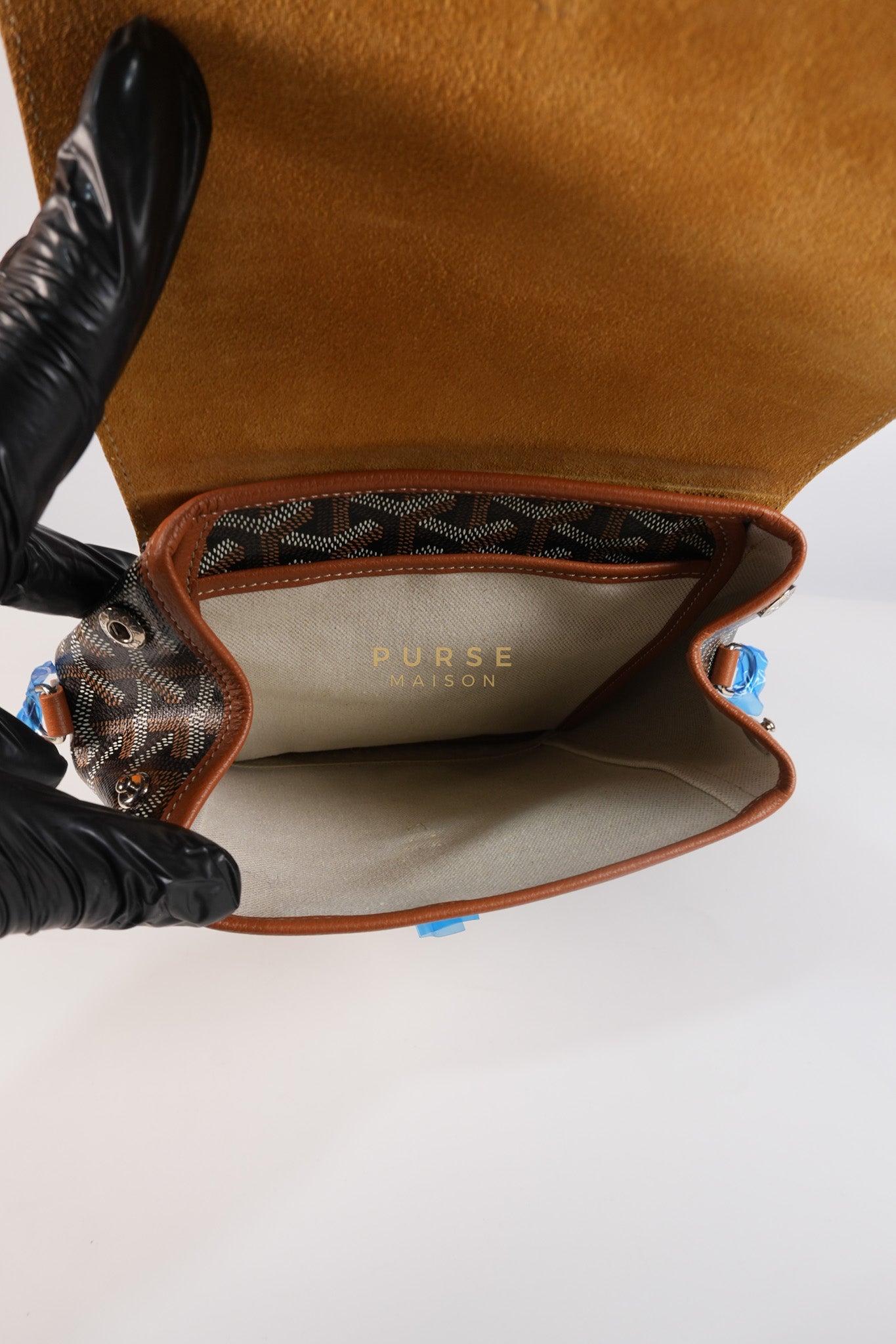 Alpin Mini Backpack in Tan Goyardine Canvas | Purse Maison Luxury Bags Shop