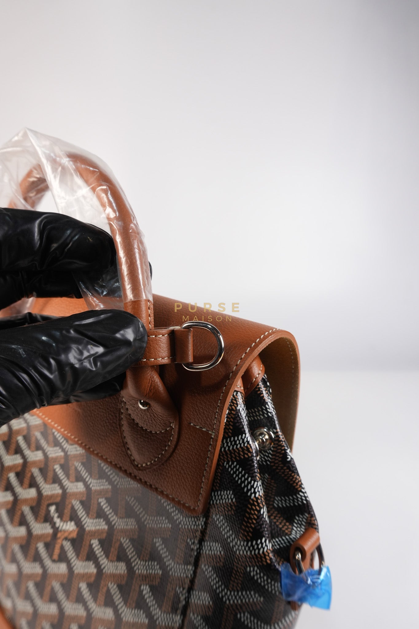 Alpin Mini Backpack in Tan Goyardine Canvas | Purse Maison Luxury Bags Shop