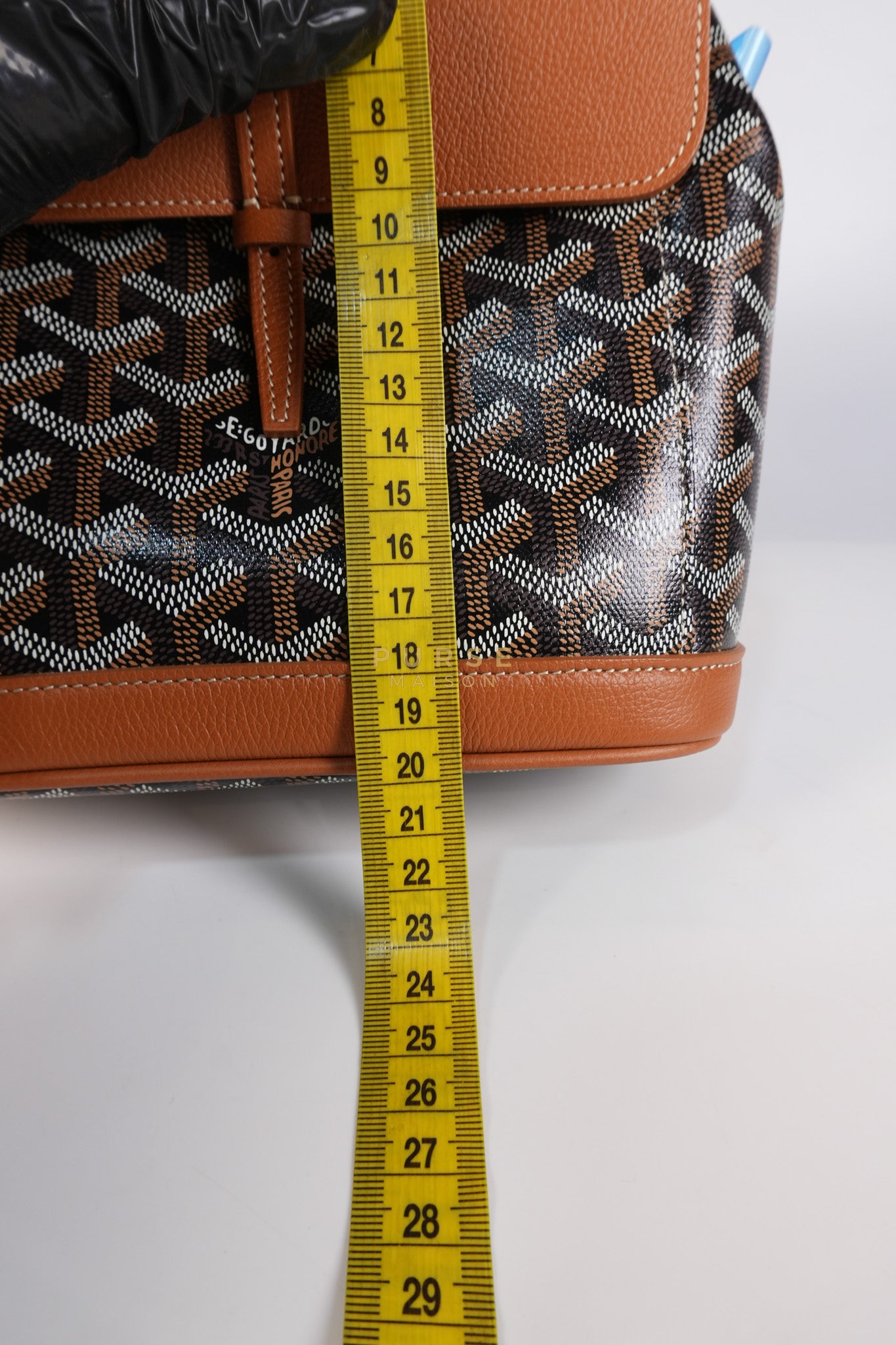Alpin Mini Backpack in Tan Goyardine Canvas | Purse Maison Luxury Bags Shop
