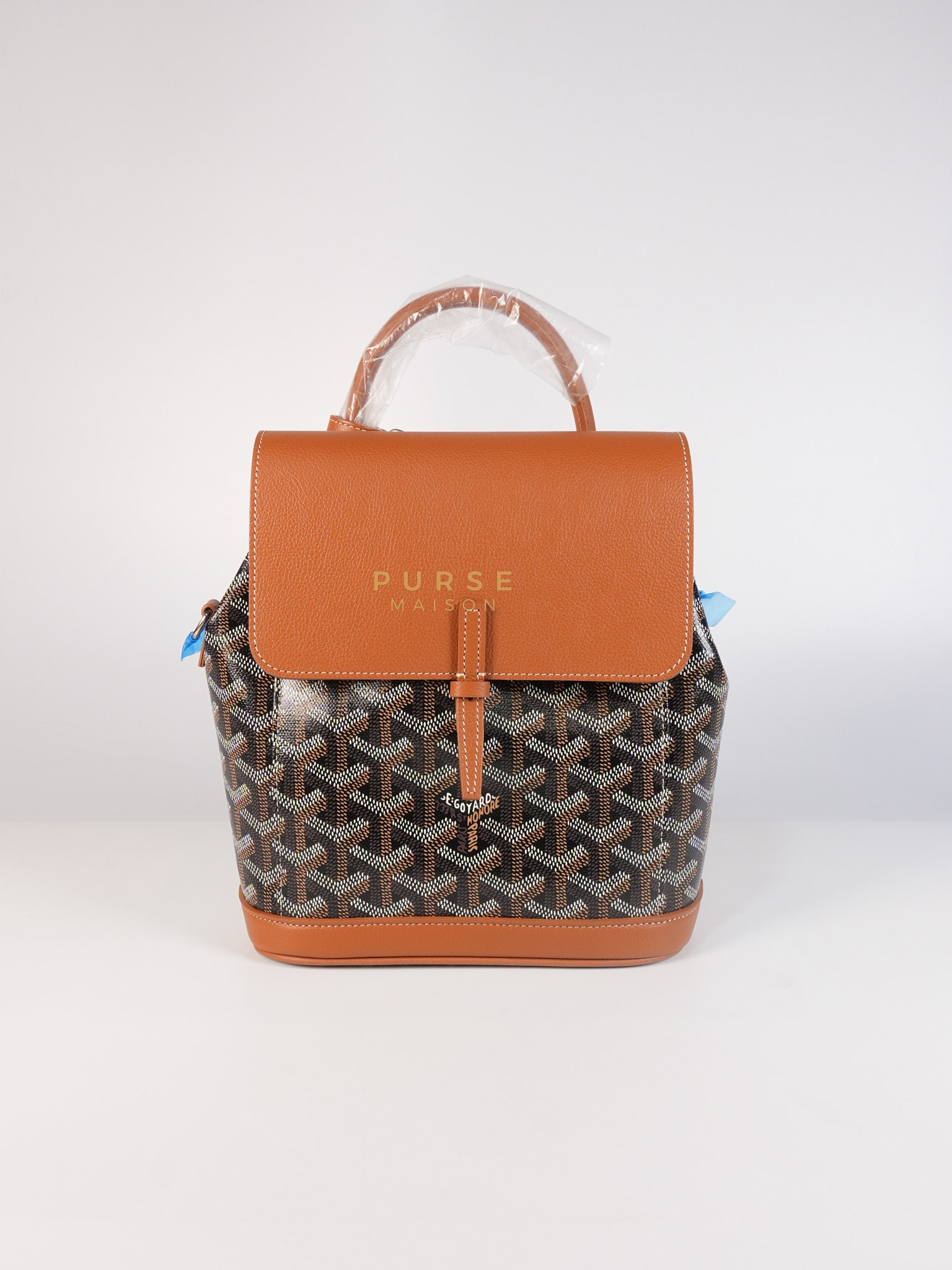Alpin Mini Backpack in Tan Goyardine Canvas | Purse Maison Luxury Bags Shop