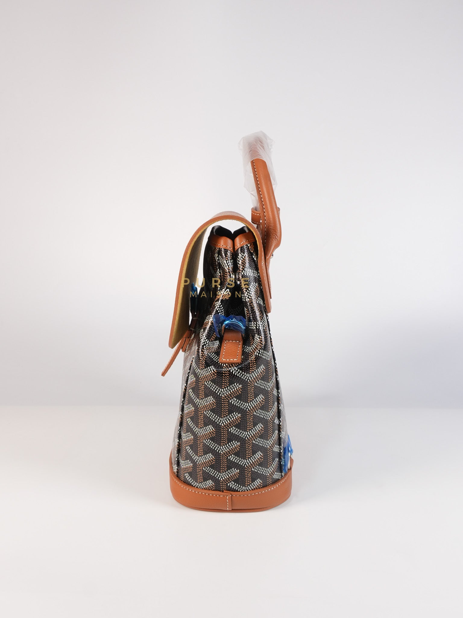 Alpin Mini Backpack in Tan Goyardine Canvas | Purse Maison Luxury Bags Shop