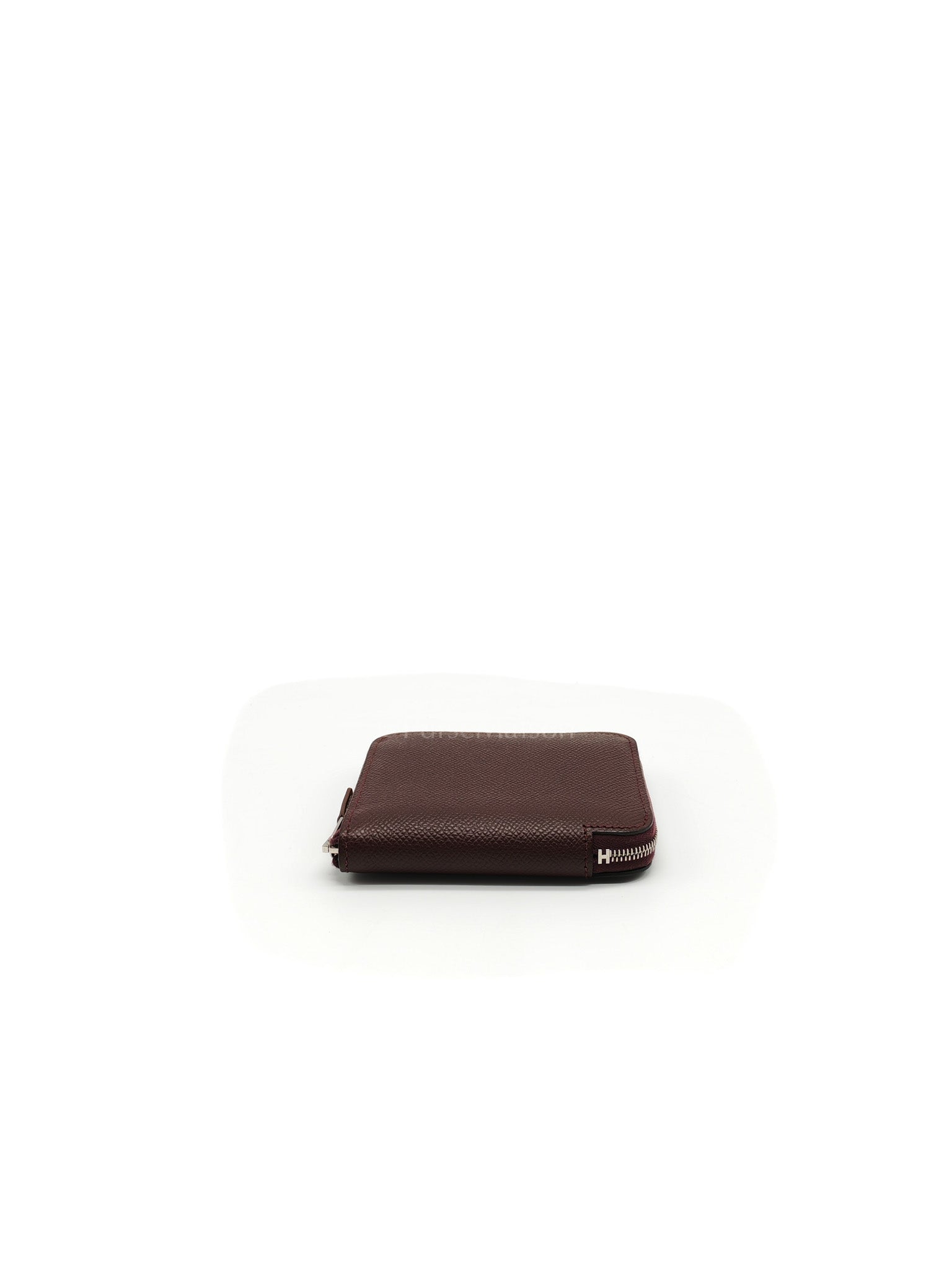 Silk'In Compact Wallet in Burgundy Epsom Leather & Palladium Hardware Stamp A (2017)