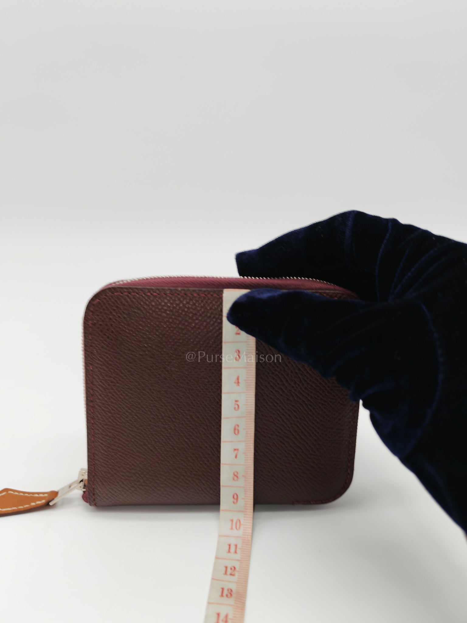 Silk'In Compact Wallet in Burgundy Epsom Leather & Palladium Hardware Stamp A (2017)