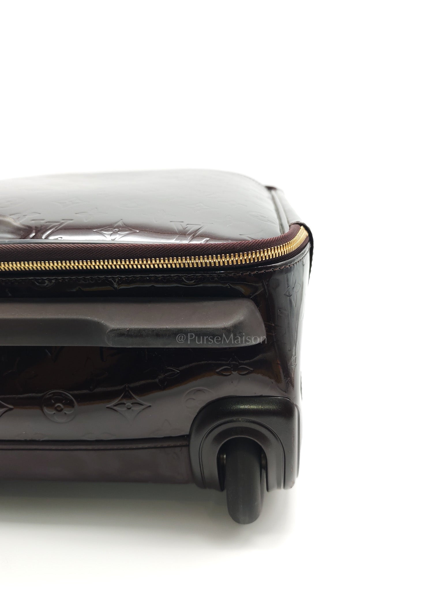 Amarante Monogram Vernis Pegase 45 Burgundy Patent Luggage (Date Code: MB4151) | Purse Maison Luxury Bags Shop