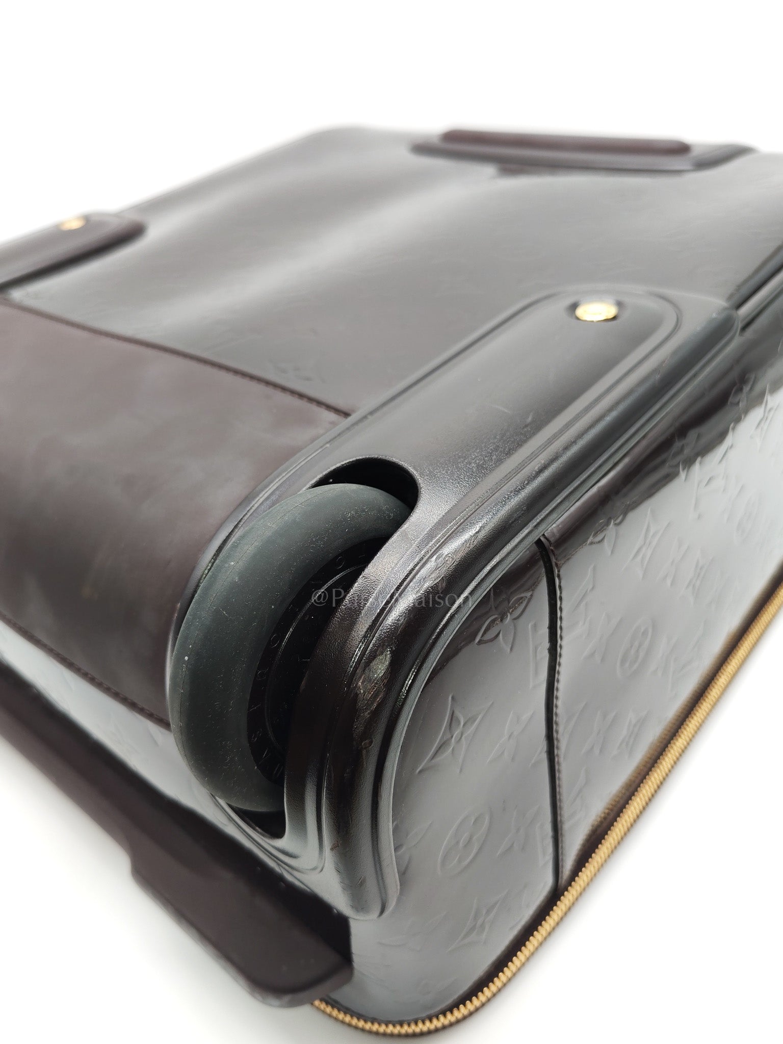 Amarante Monogram Vernis Pegase 45 Burgundy Patent Luggage (Date Code: MB4151) | Purse Maison Luxury Bags Shop
