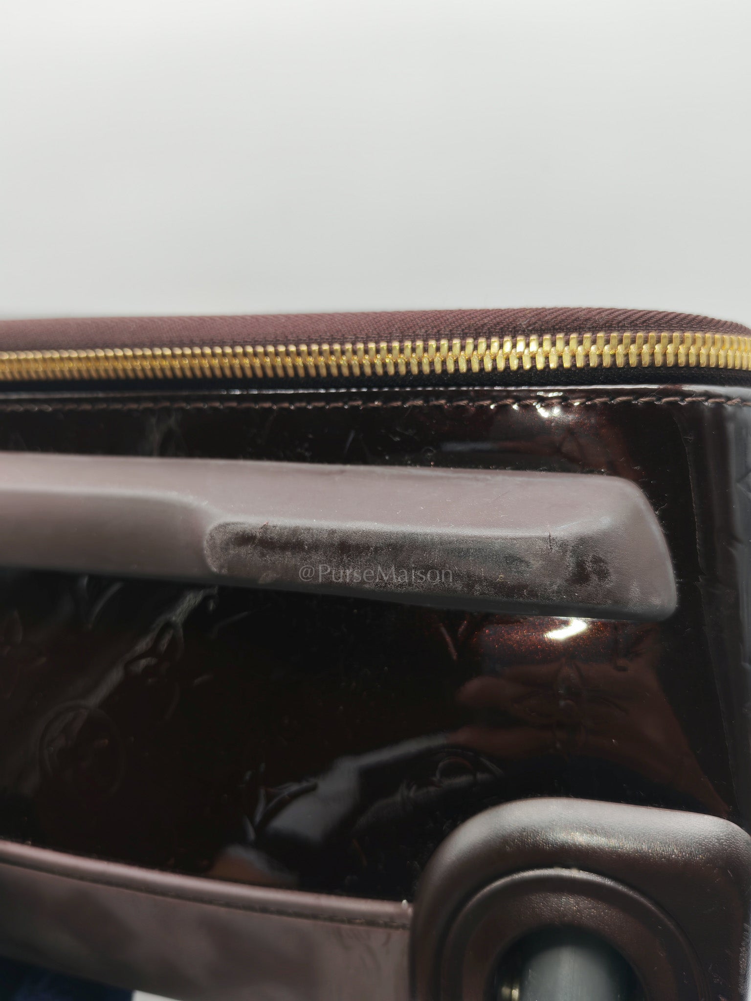 Amarante Monogram Vernis Pegase 45 Burgundy Patent Luggage (Date Code: MB4151) | Purse Maison Luxury Bags Shop