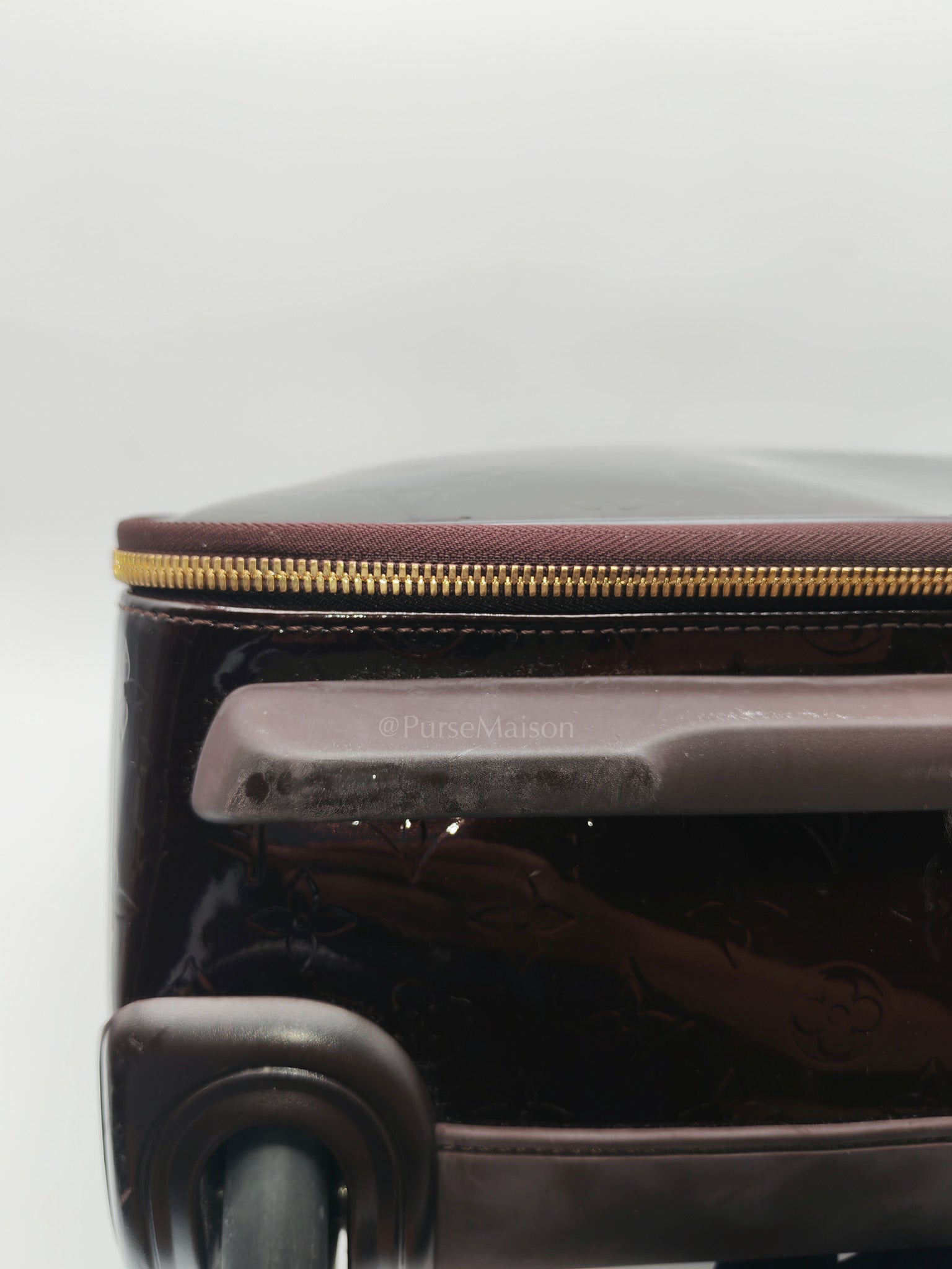 Amarante Monogram Vernis Pegase 45 Burgundy Patent Luggage (Date Code: MB4151) | Purse Maison Luxury Bags Shop
