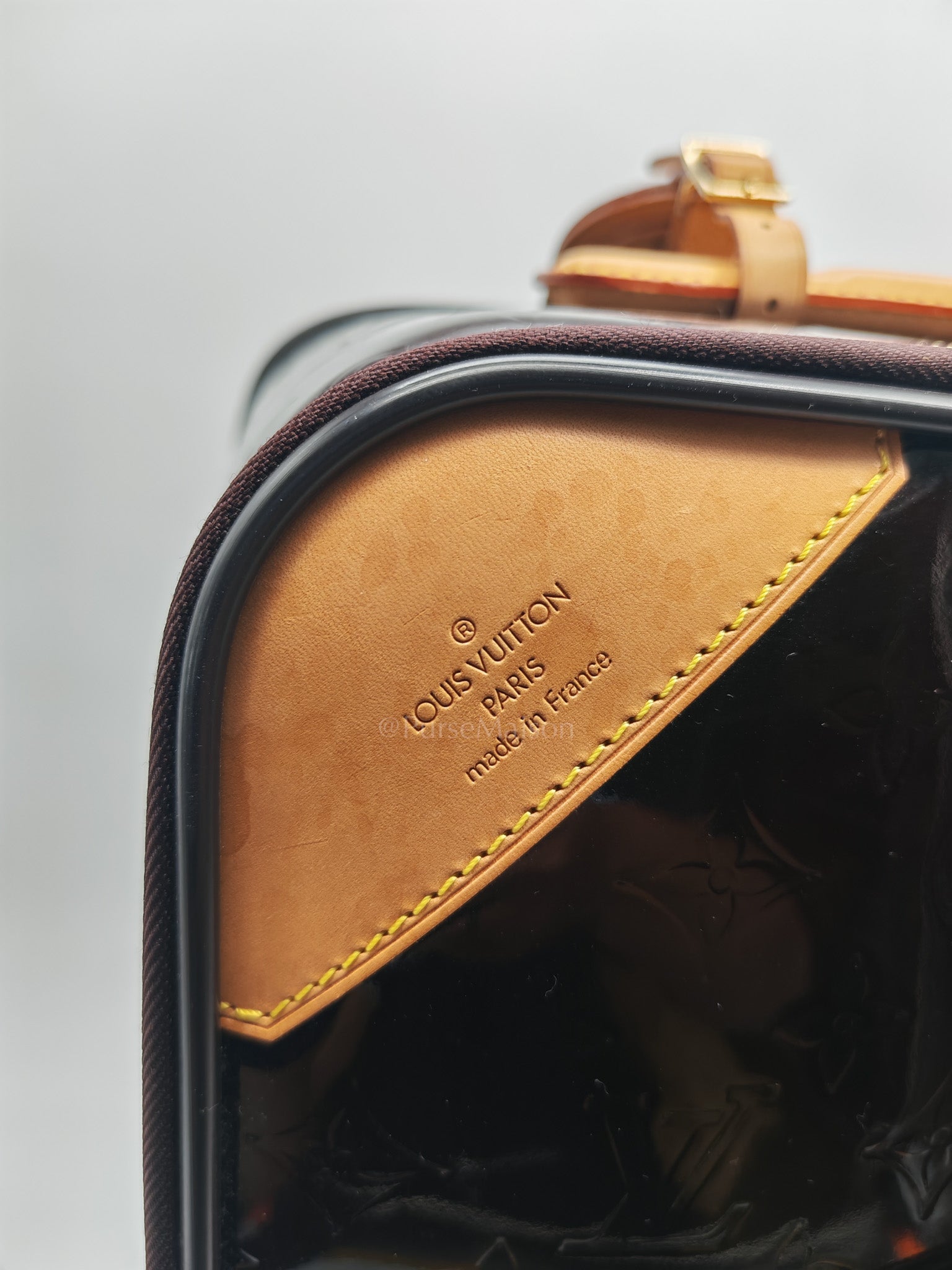 Amarante Monogram Vernis Pegase 45 Burgundy Patent Luggage (Date Code: MB4151) | Purse Maison Luxury Bags Shop
