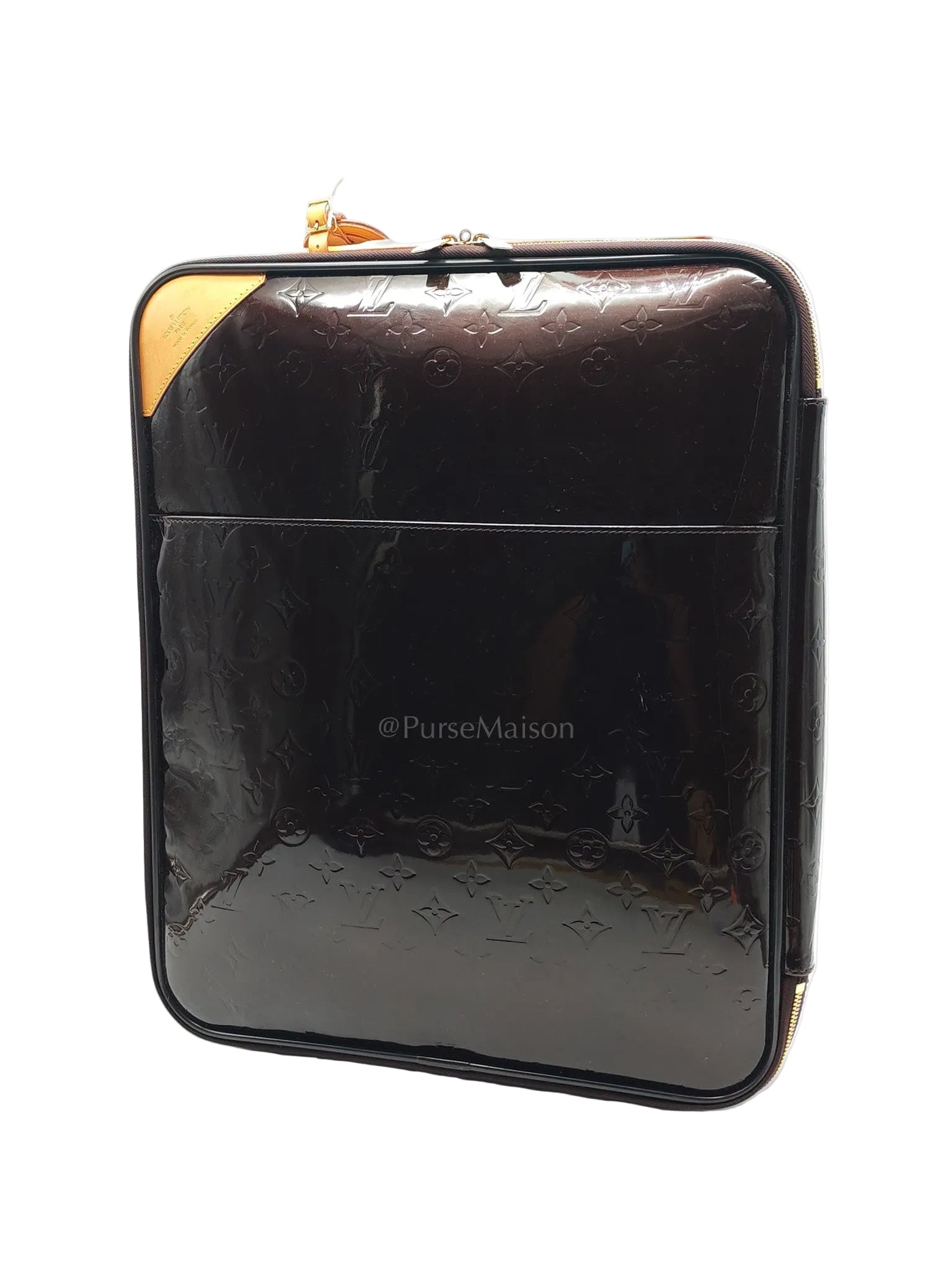 Amarante Monogram Vernis Pegase 45 Burgundy Patent Luggage (Date Code: MB4151) | Purse Maison Luxury Bags Shop