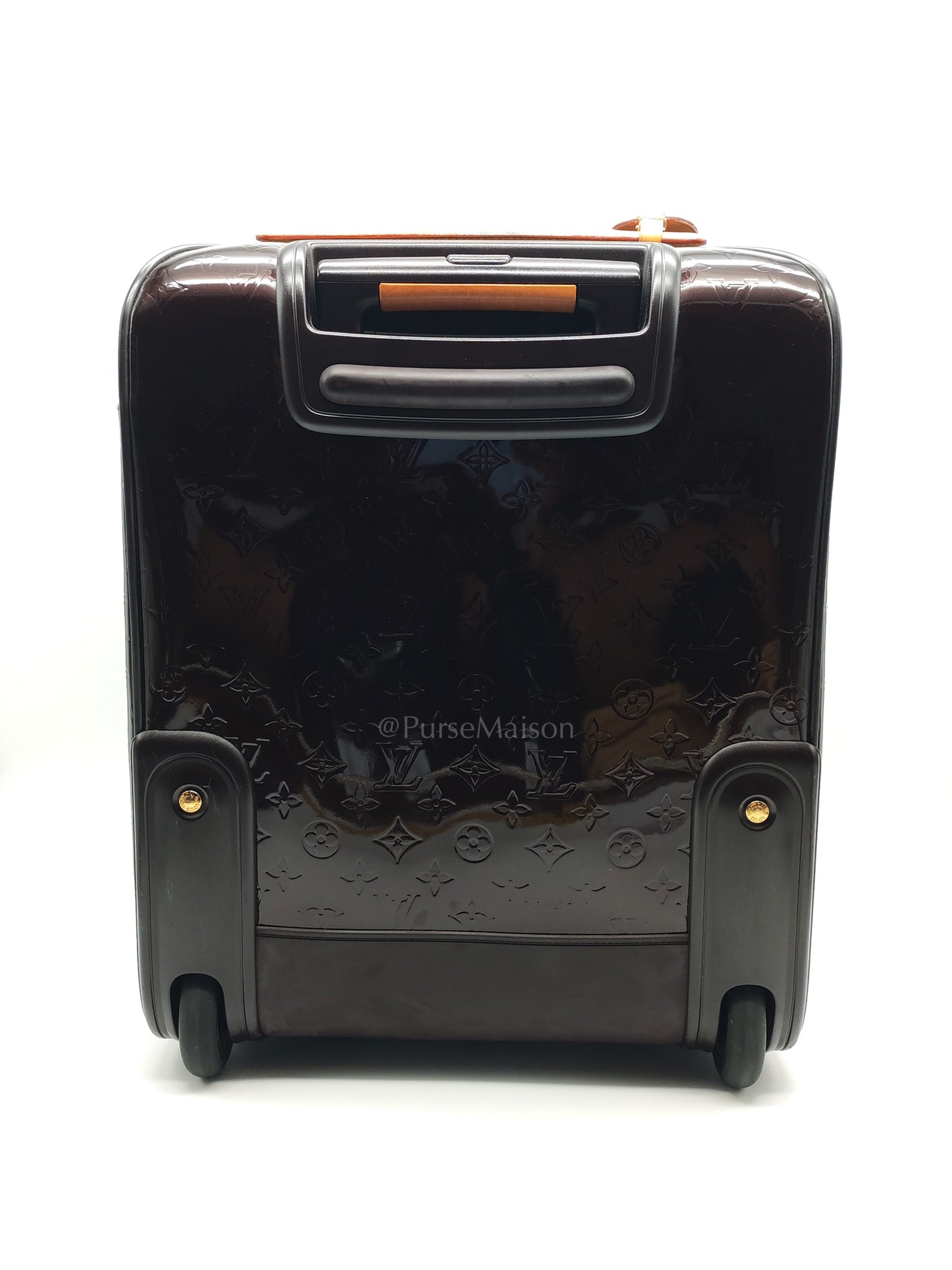 Amarante Monogram Vernis Pegase 45 Burgundy Patent Luggage (Date Code: MB4151) | Purse Maison Luxury Bags Shop