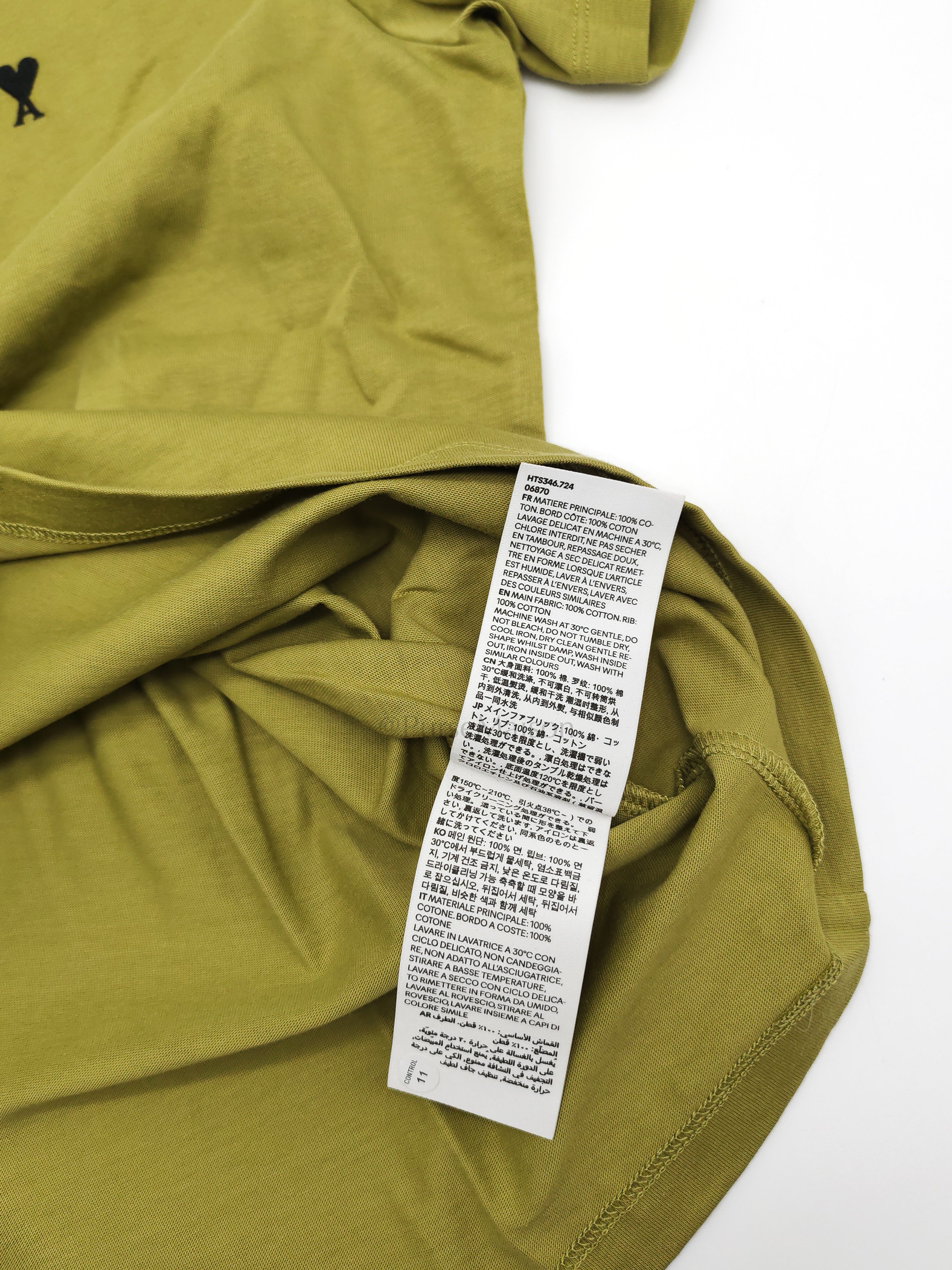 Ami De Coeur Cotton T-Shirt in Avocado Size Small | Purse Maison Luxury Bags Shop