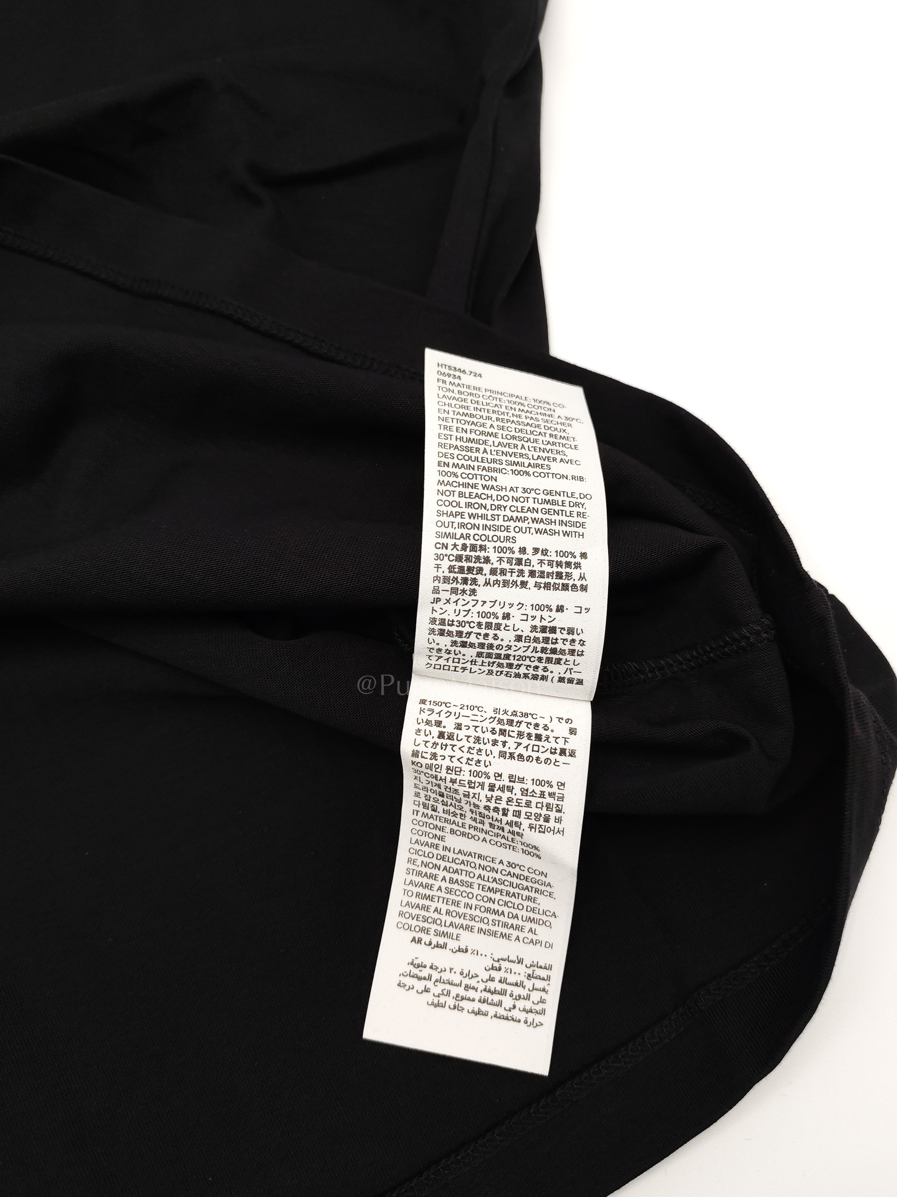 Ami De Coeur Cotton T-Shirt in Black Size Medium | Purse Maison Luxury Bags Shop