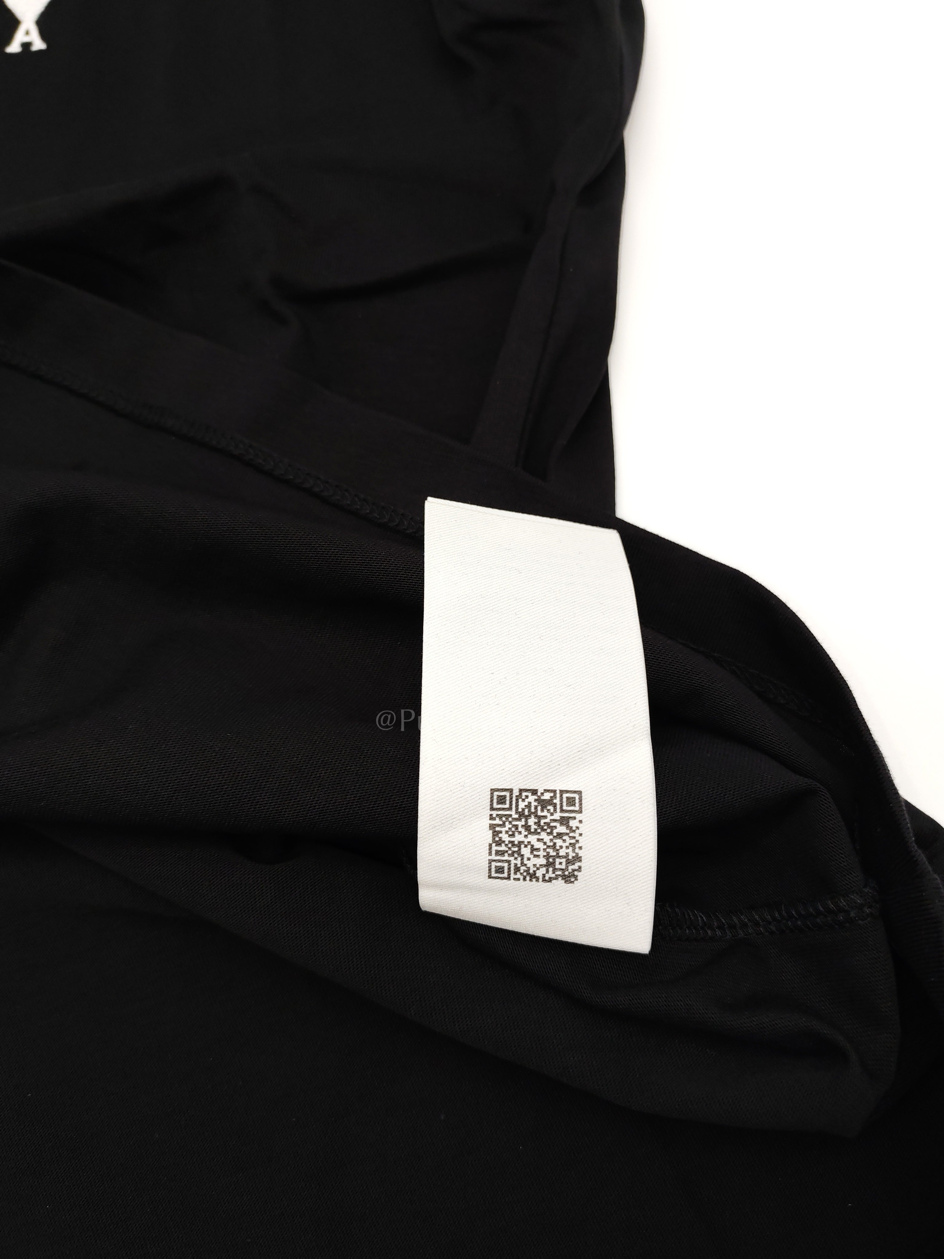 Ami De Coeur Cotton T-Shirt in Black Size Medium | Purse Maison Luxury Bags Shop