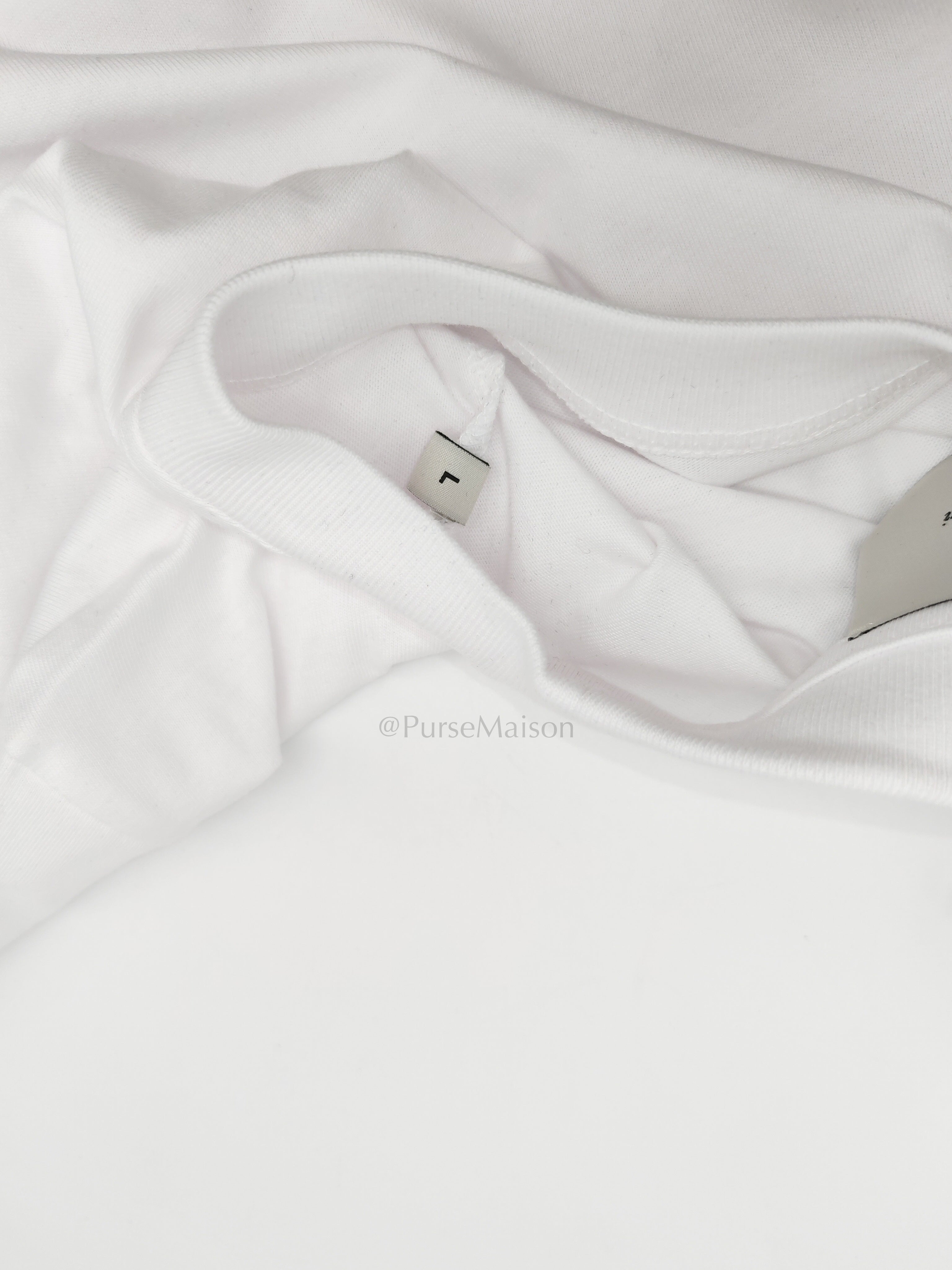 Ami De Coeur Cotton T-Shirt in White Size Large | Purse Maison Luxury Bags Shop