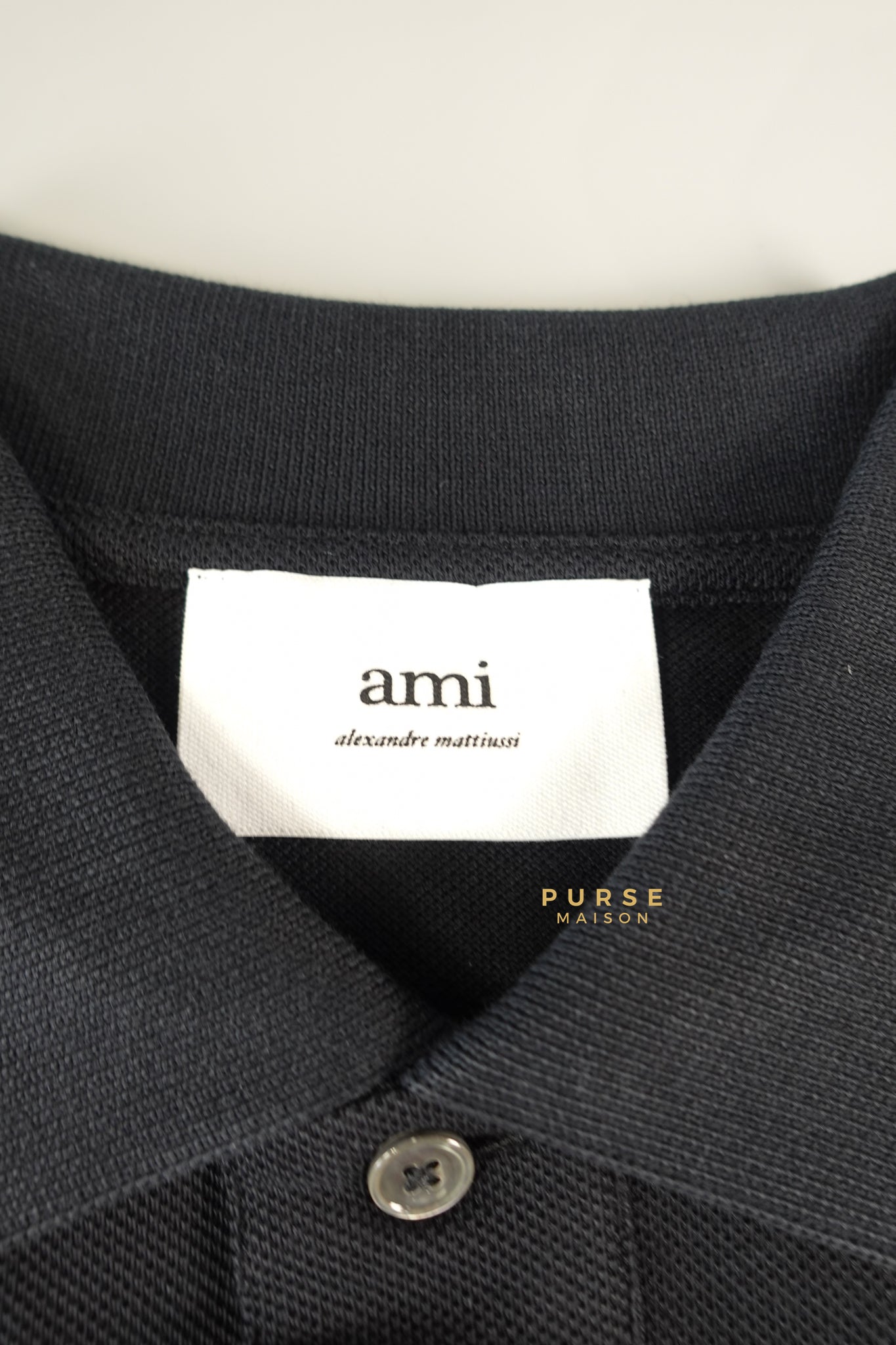 Ami Paris Polo Shirt Black Unisex (Small) | Purse Maison Luxury Bags Shop