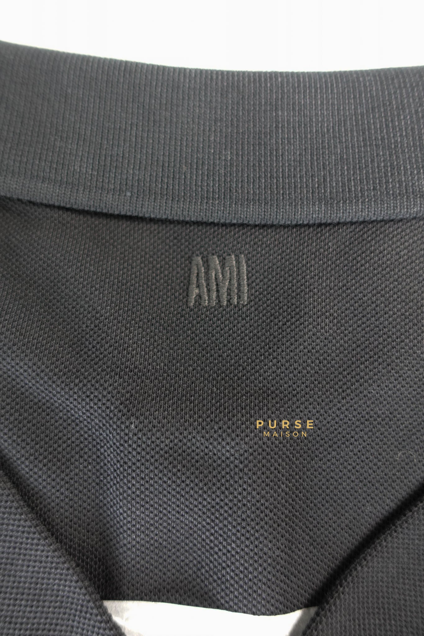 Ami Paris Polo Shirt Black Unisex (Small) | Purse Maison Luxury Bags Shop