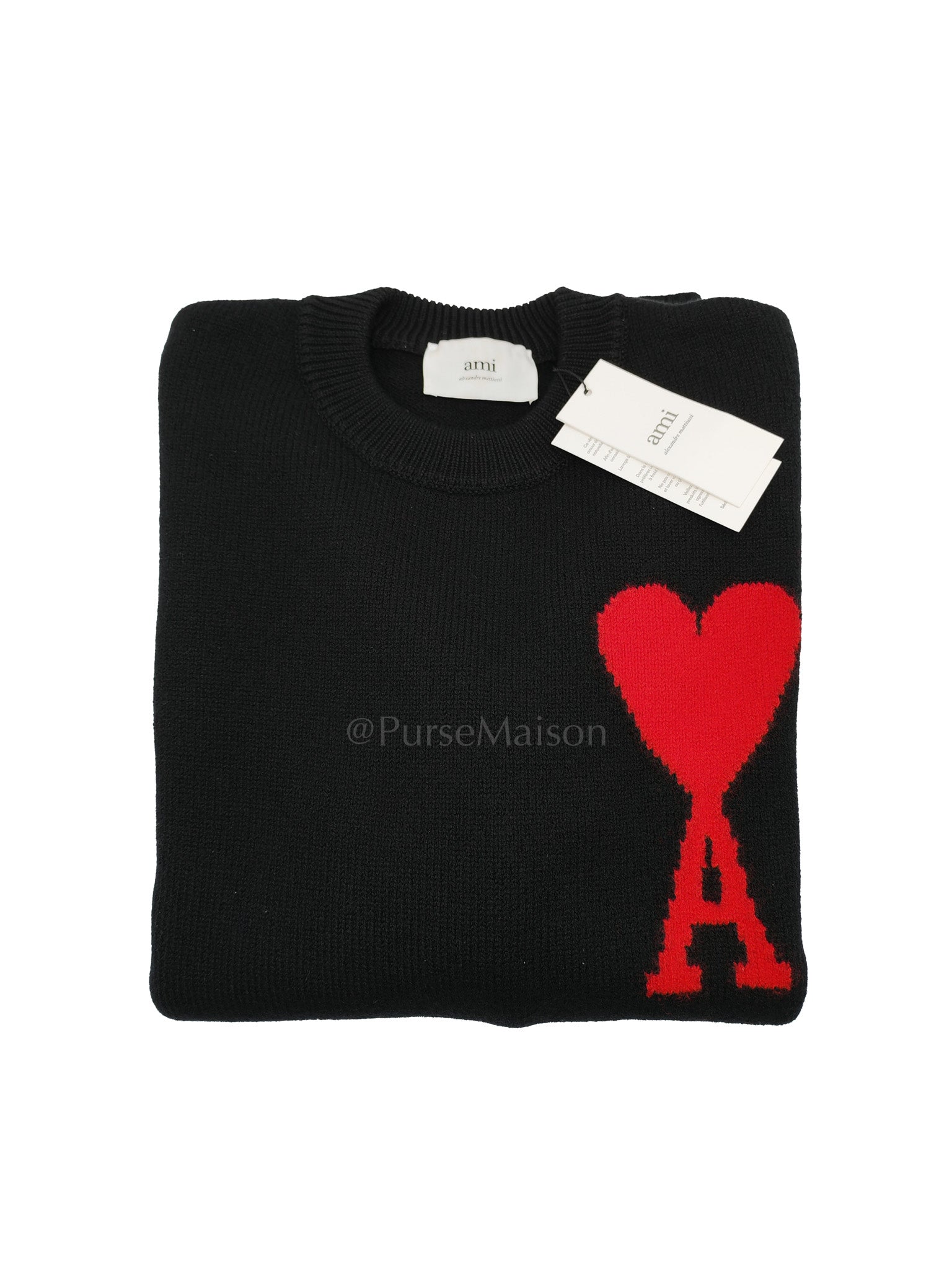 Ami Paris S Wool Sweatshirt Size Small | Purse Maison Luxury Bags Shop
