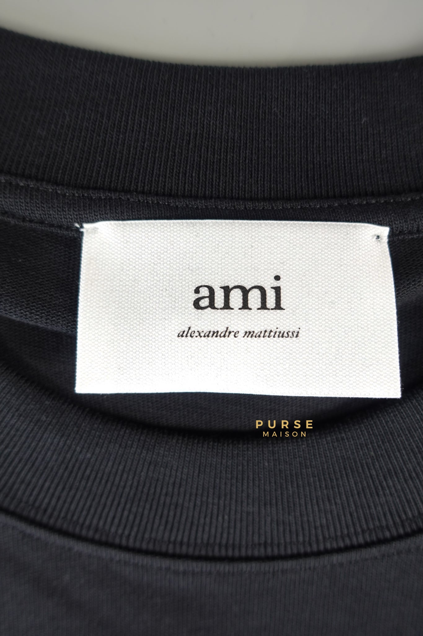 Ami Paris T-Shirt Black Unisex (Size XS) | Purse Maison Luxury Bags Shop