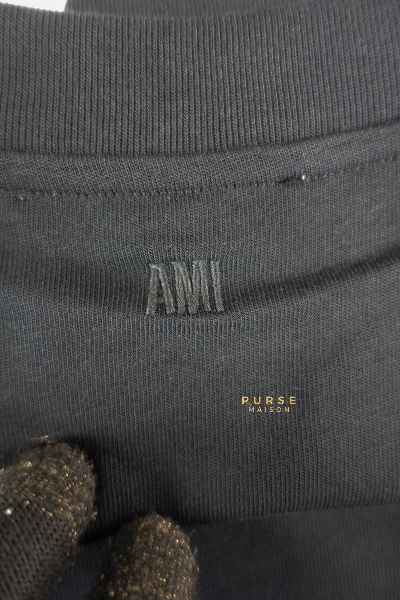 Ami Paris T-Shirt Black Unisex (Size XS) | Purse Maison Luxury Bags Shop