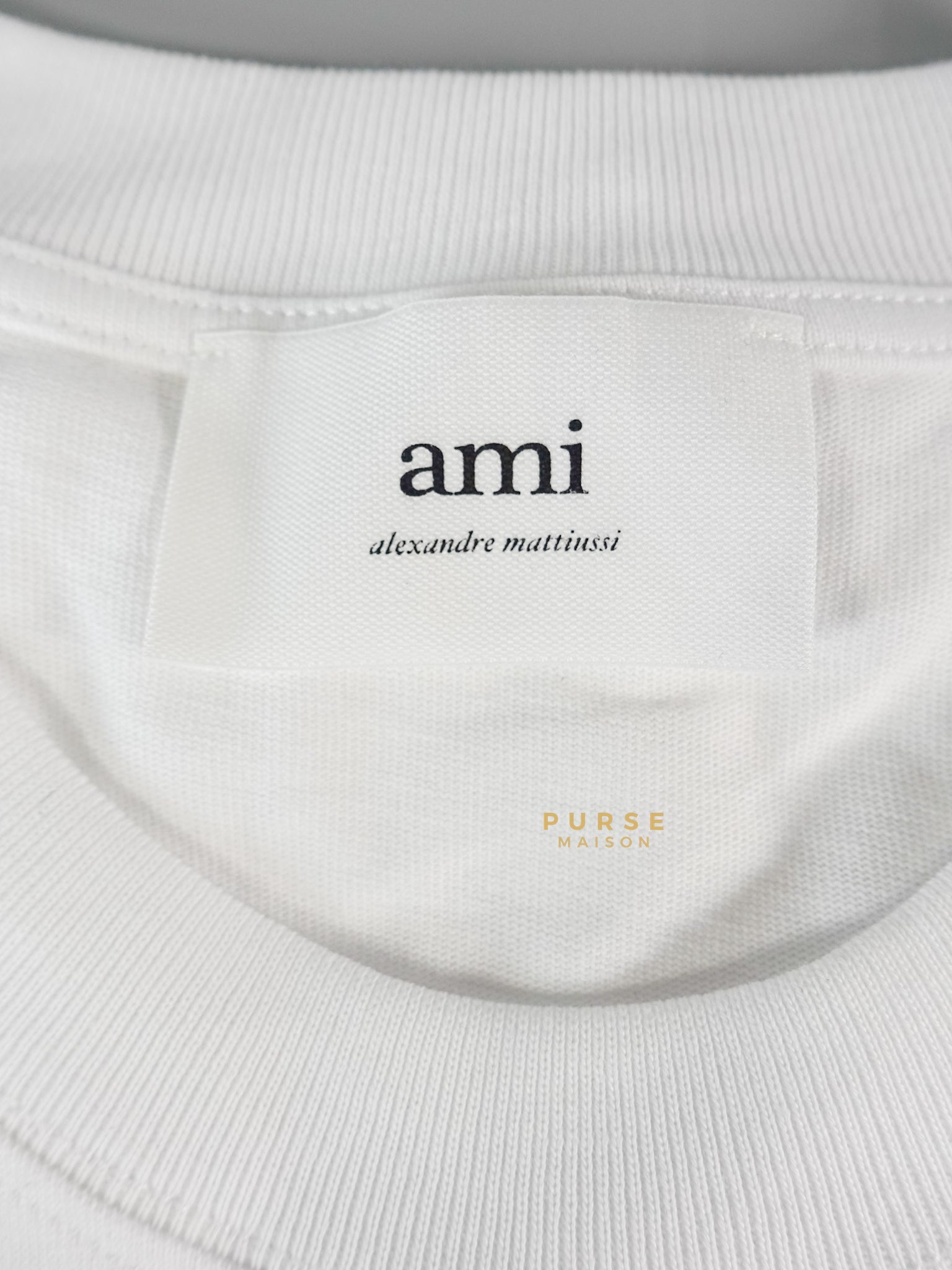 Ami Paris T-Shirt White (Size XS) | Purse Maison Luxury Bags Shop