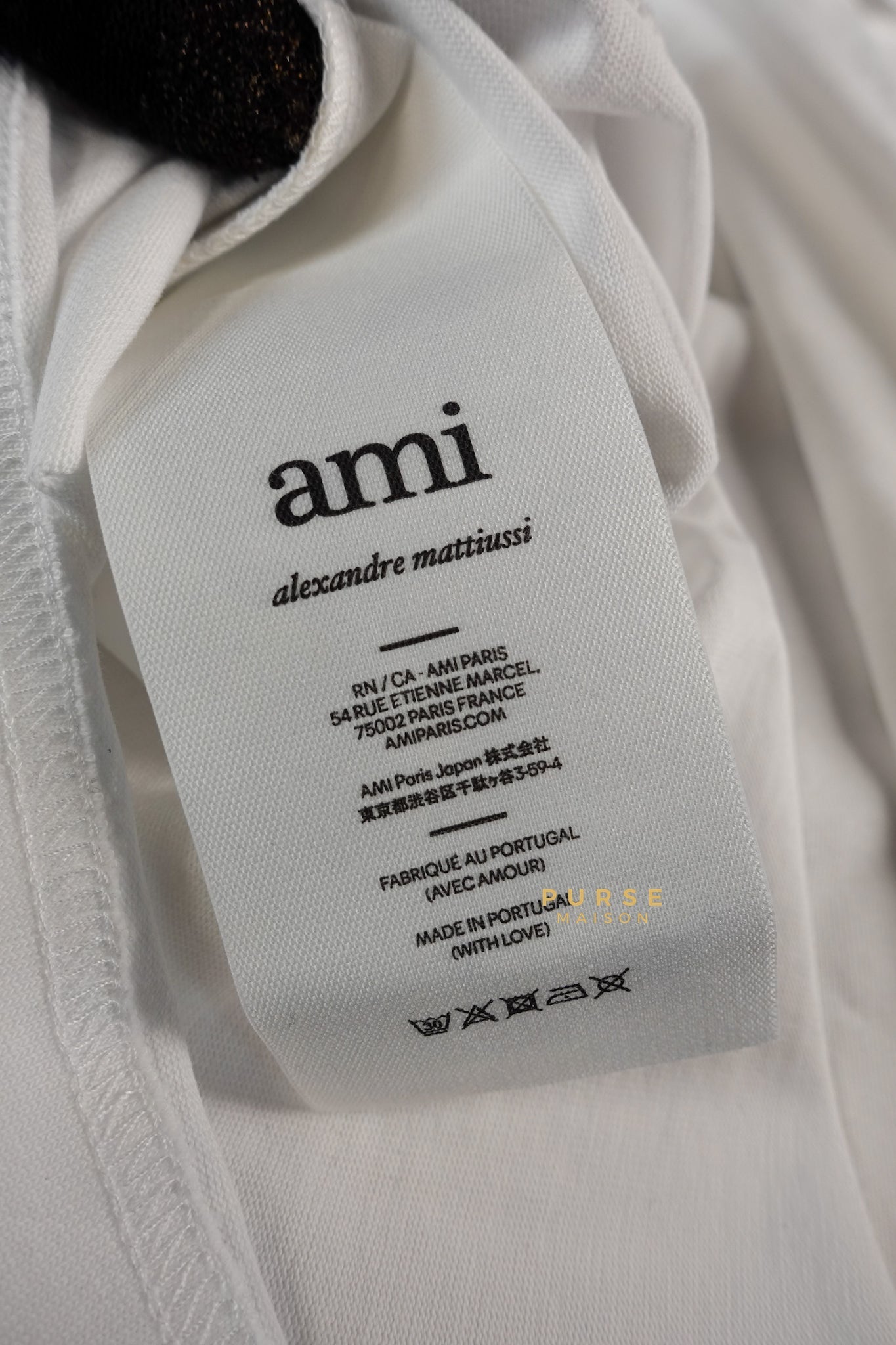 Ami Paris T-Shirt White (Size XS) | Purse Maison Luxury Bags Shop