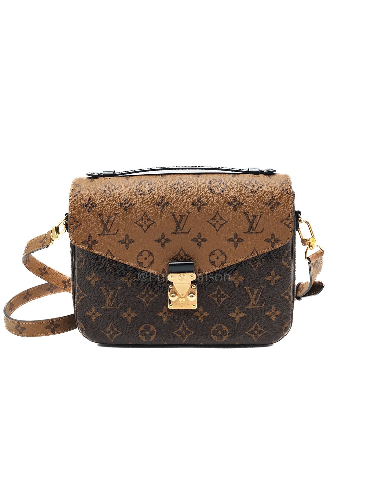 Metis in Reverse Monogram Canvas Crossbody Bag (Microchip)
