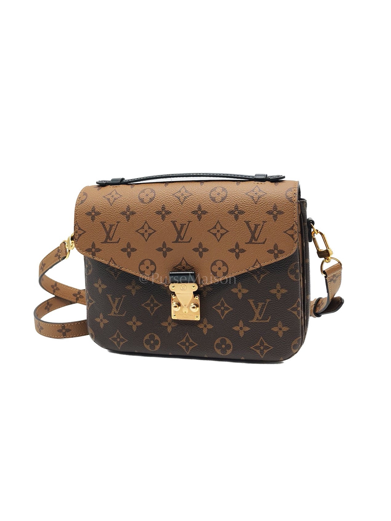 Metis in Reverse Monogram Canvas Crossbody Bag (Microchip)