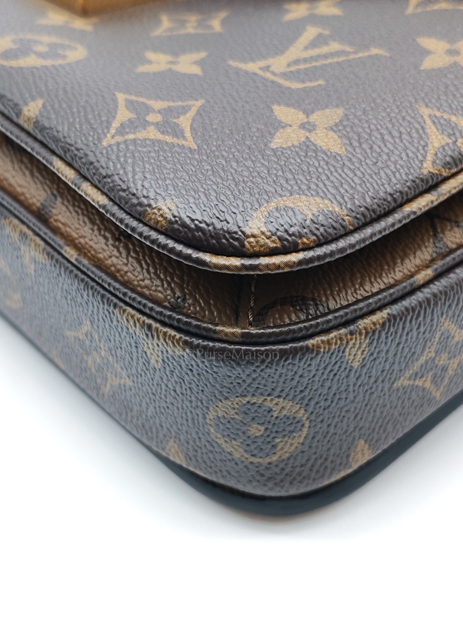 Metis in Reverse Monogram Canvas Crossbody Bag (Microchip)