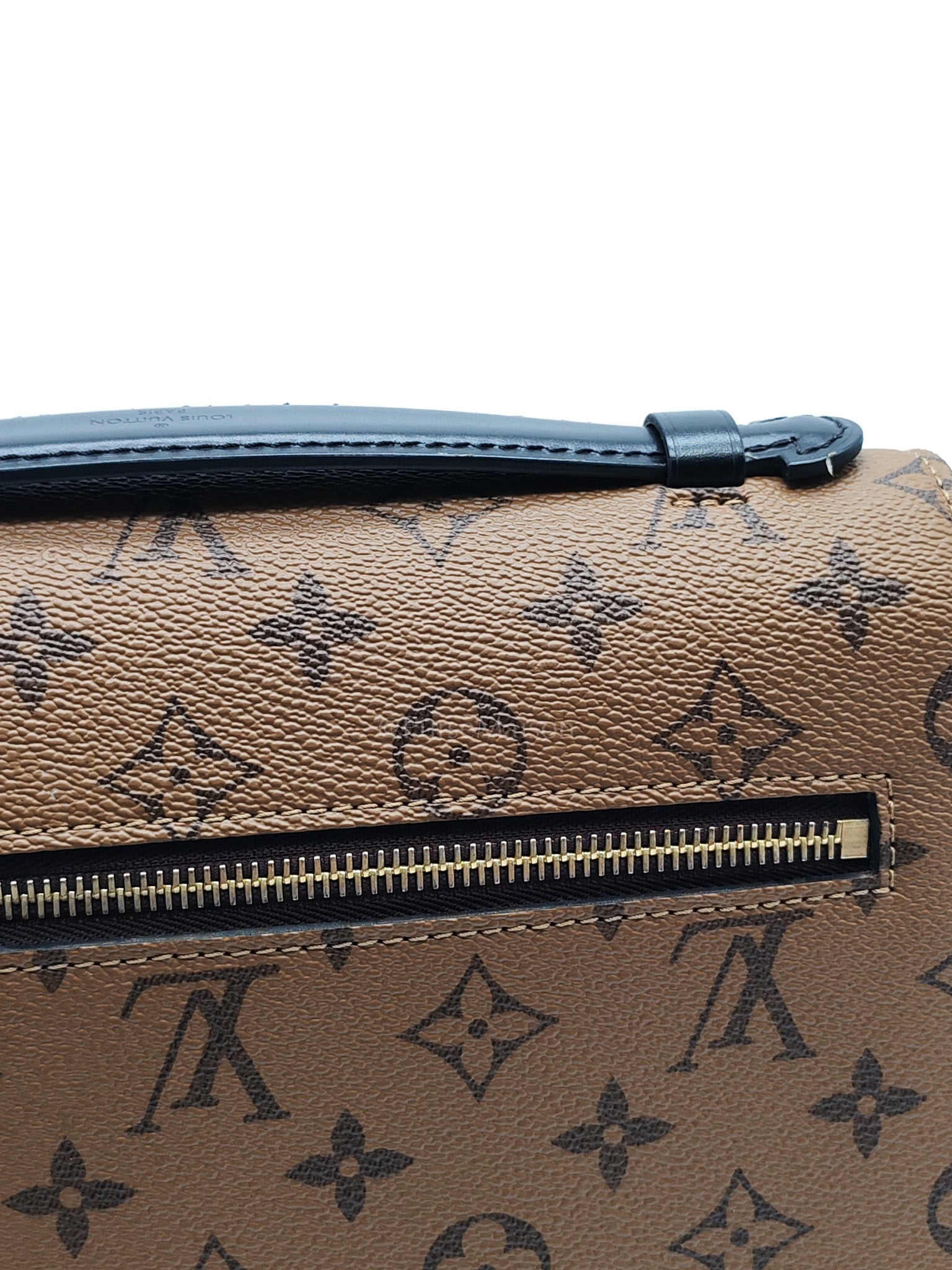 Metis in Reverse Monogram Canvas Crossbody Bag (Microchip)