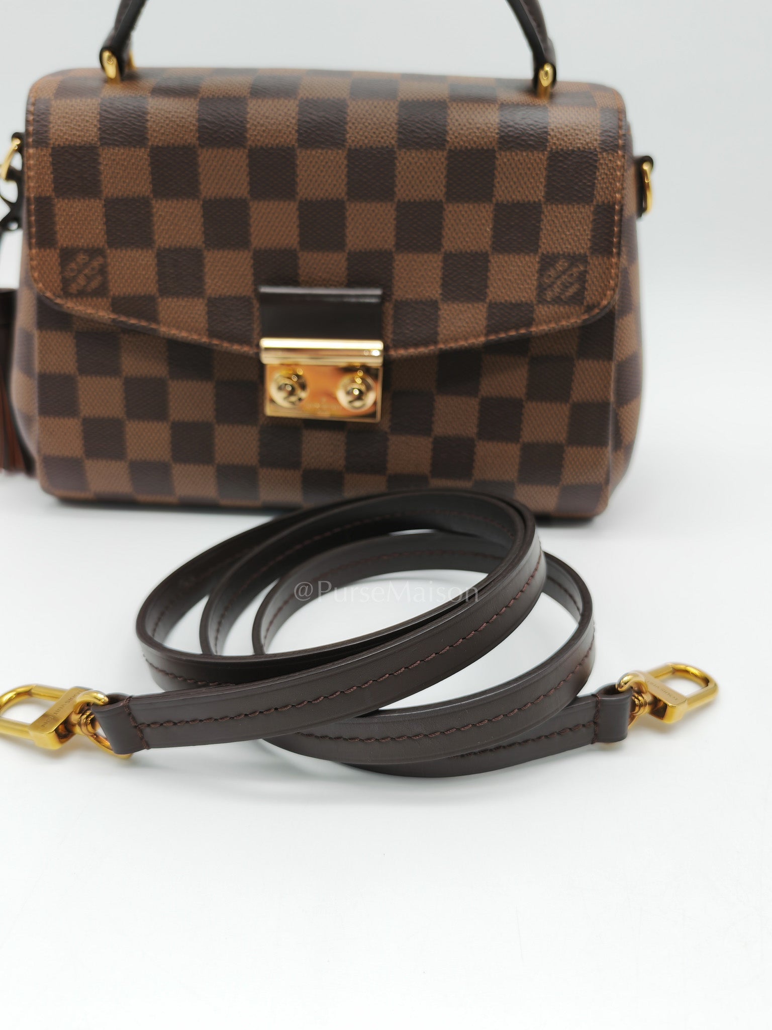 Croisette In Damier Ebene Canvas & Gold Hardware (Datecode: TR4147)