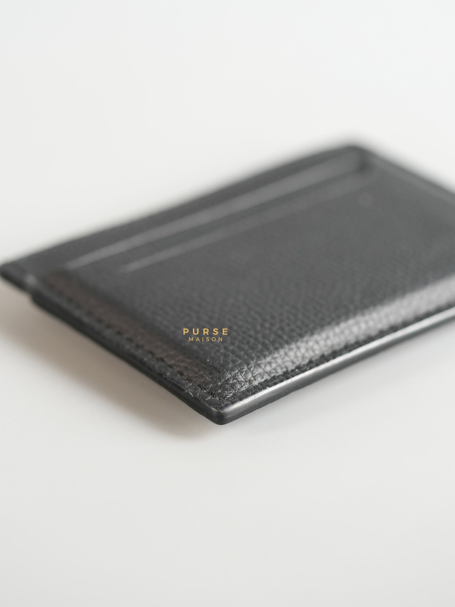 Anagram Plain Leather Card Holder | Purse Maison Luxury Bags Shop