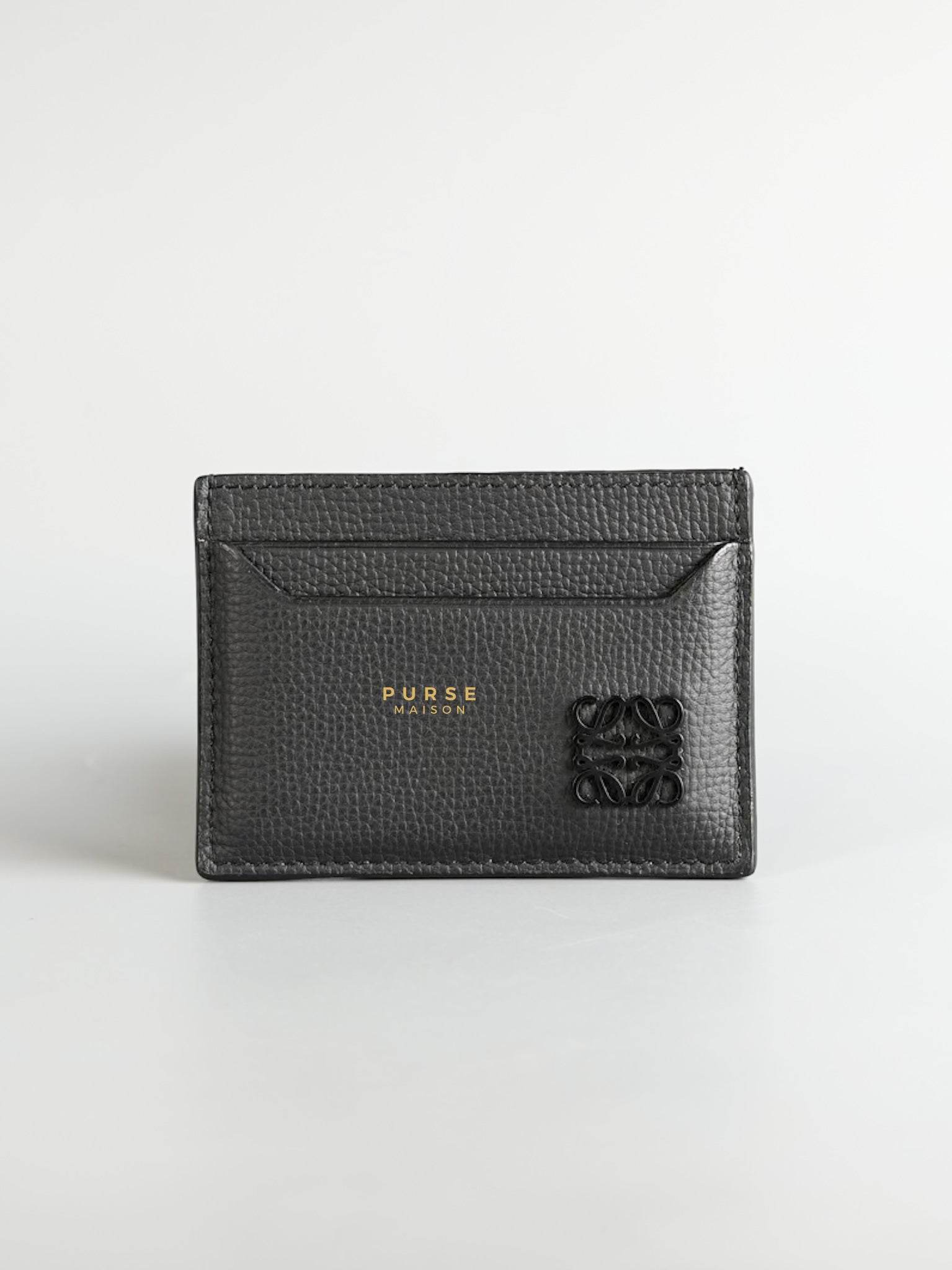 Anagram Plain Leather Card Holder | Purse Maison Luxury Bags Shop