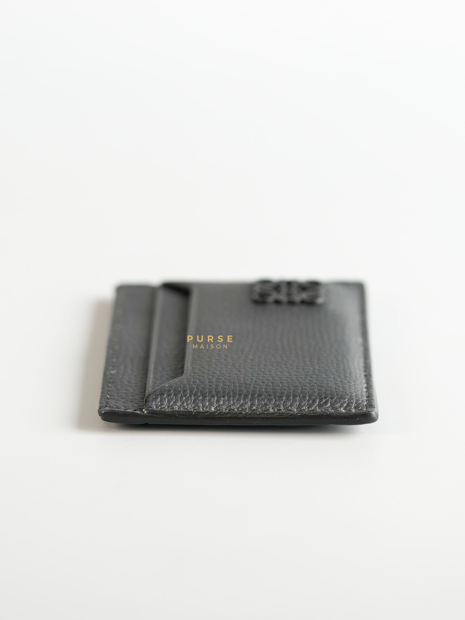 Anagram Plain Leather Card Holder | Purse Maison Luxury Bags Shop